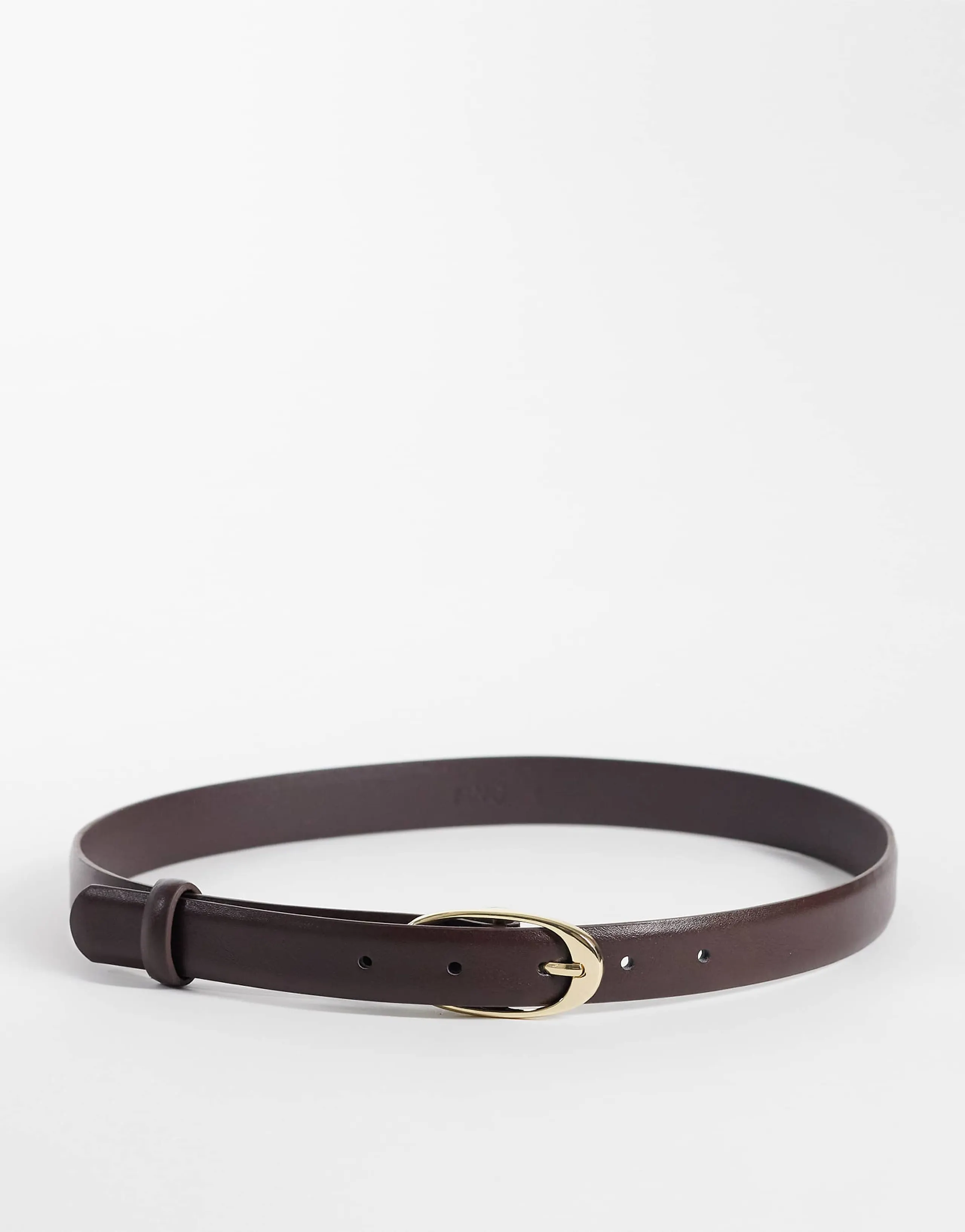Mango oval buckle classic belt in brown