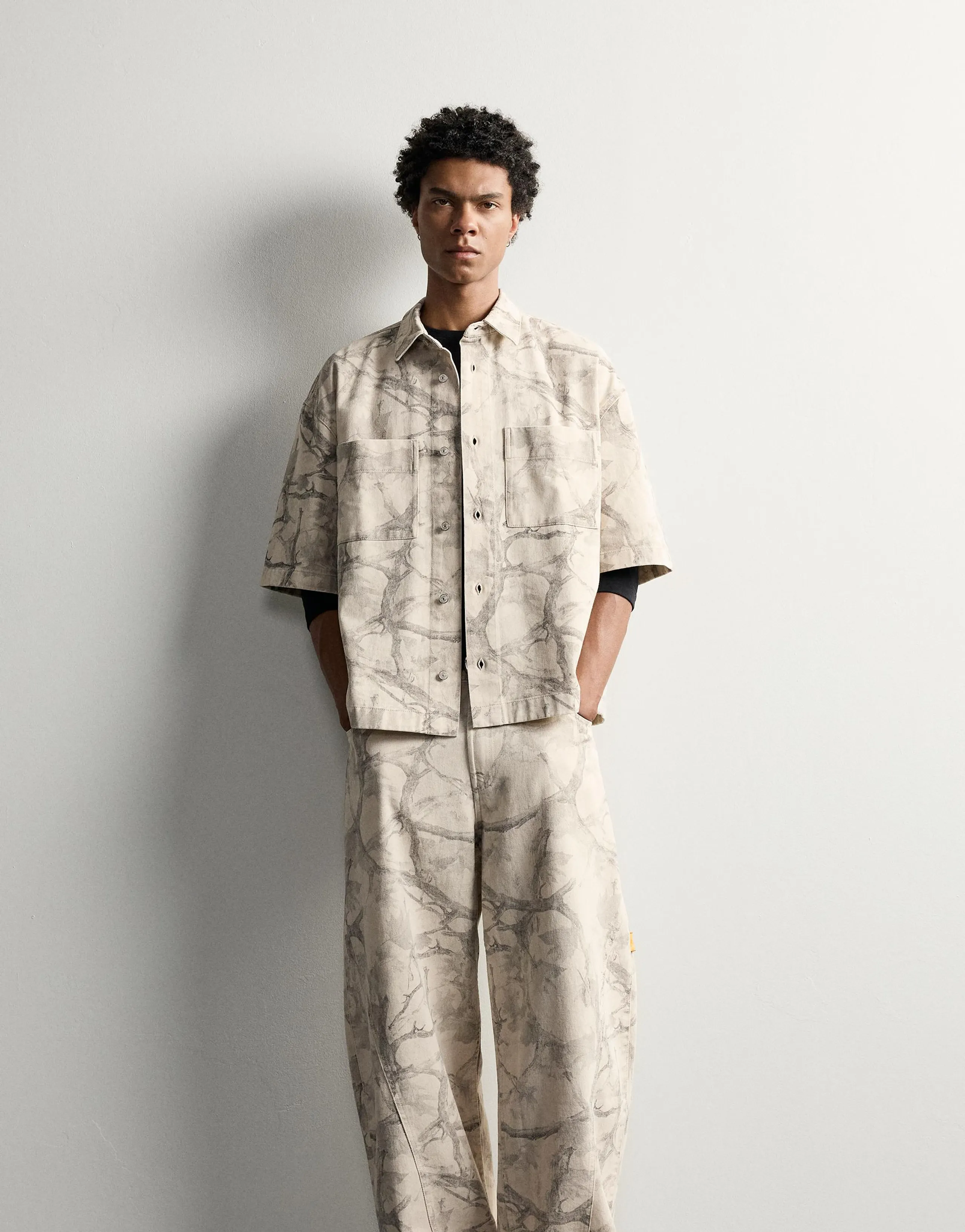 ABSTRACT PRINT BALLOON FIT TROUSERS