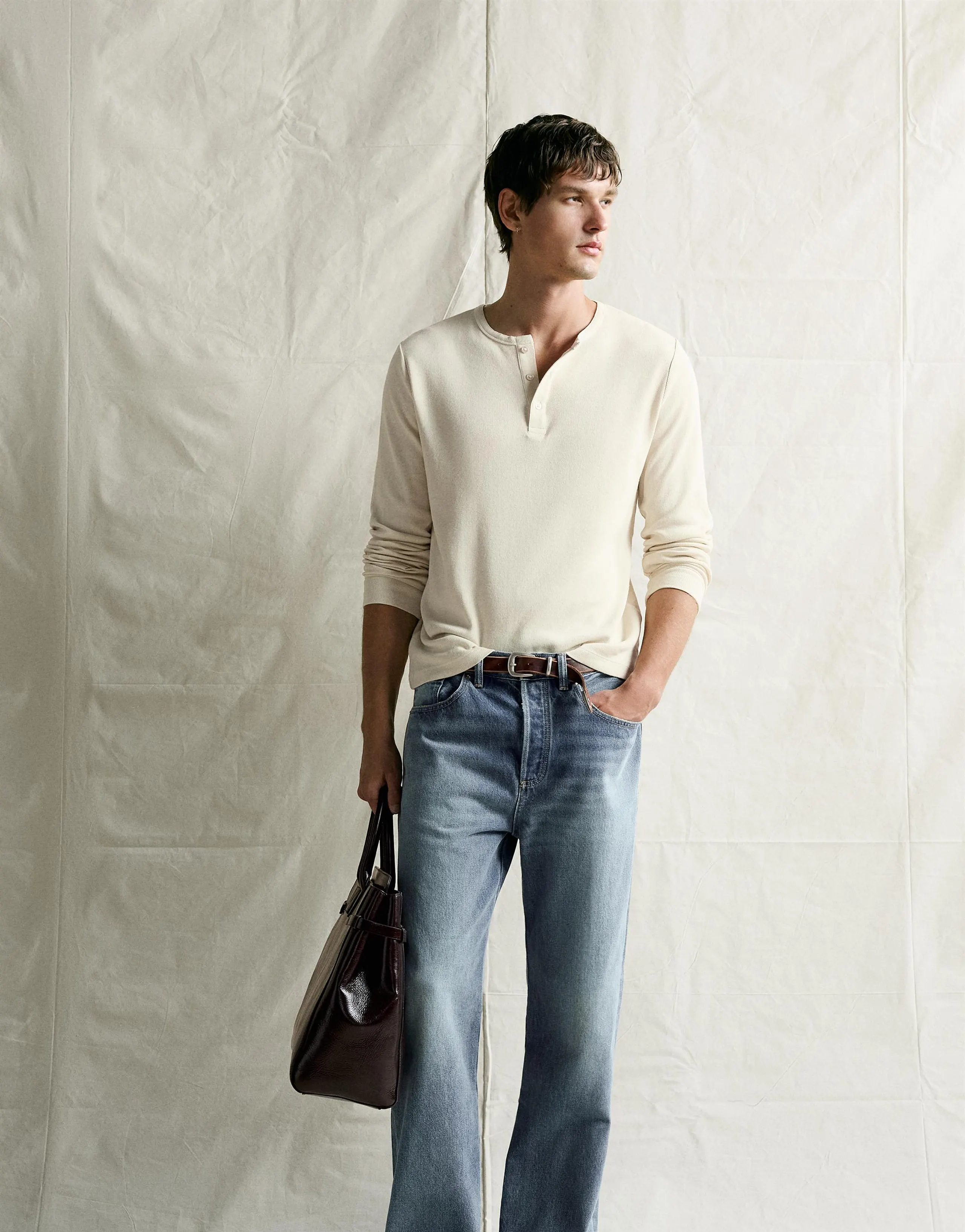 COTTON - LINEN HENLEY