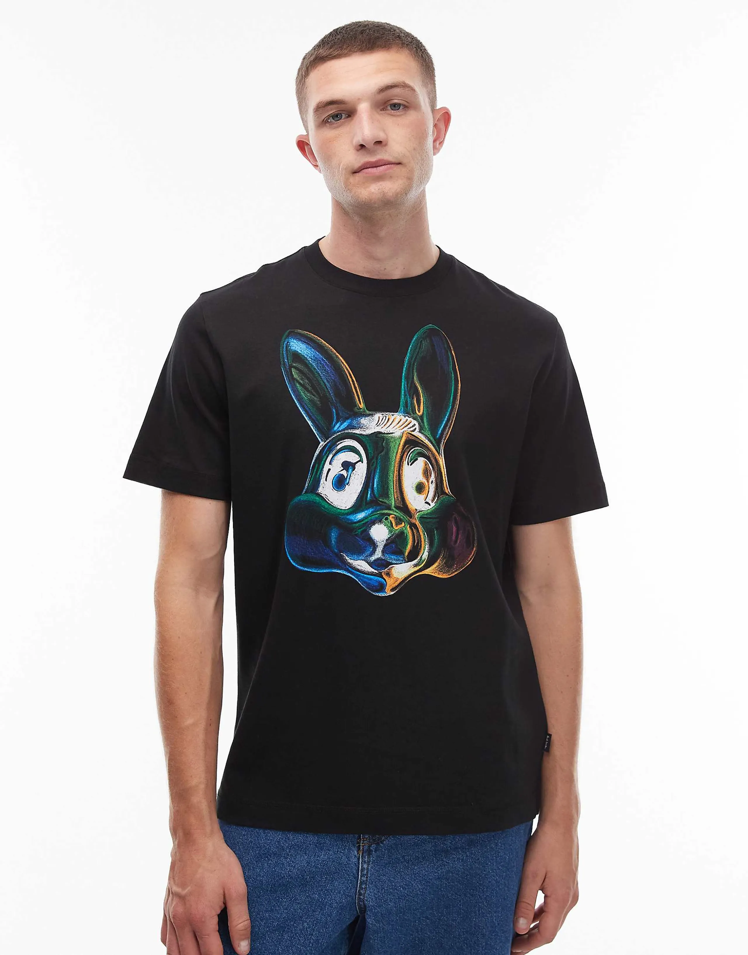 Paul Smith short sleeve rabbit t-shirt in black