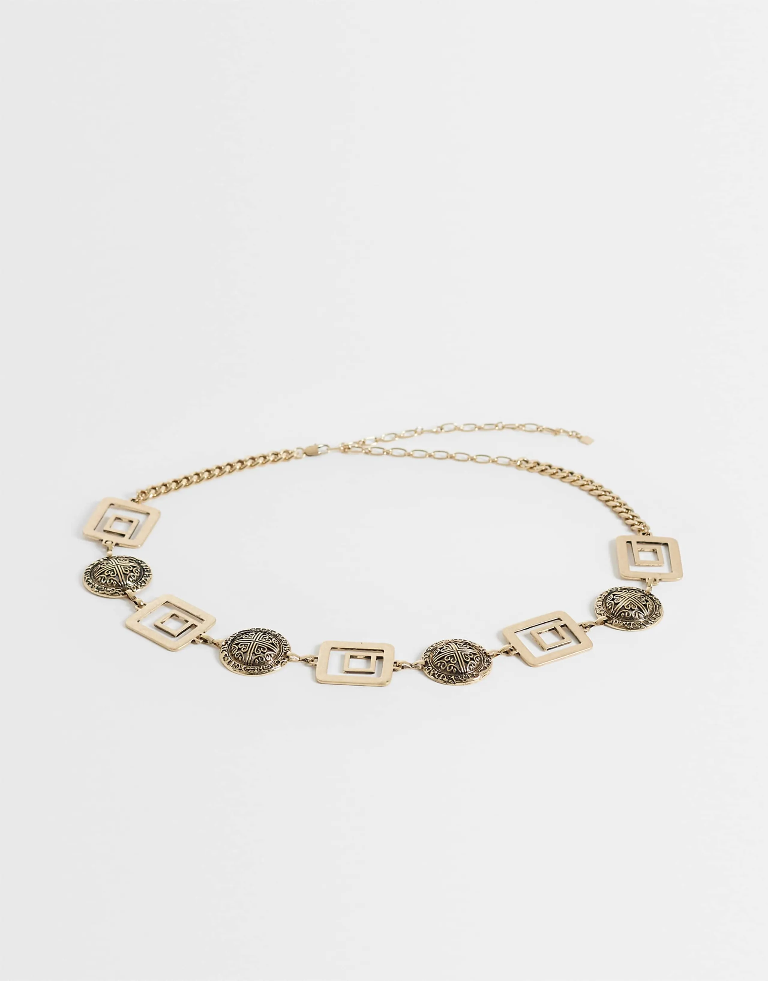 ASOS DESIGN coin antique inspired chain belt
