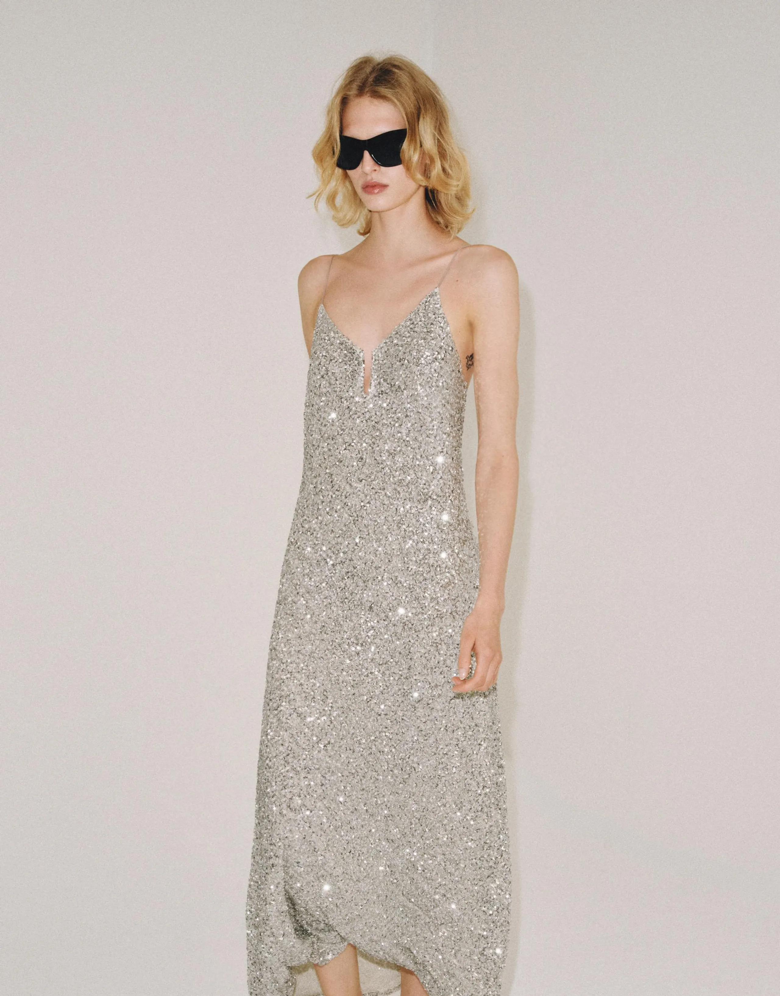 ZW COLLECTION SEQUINNED MIDI DRESS