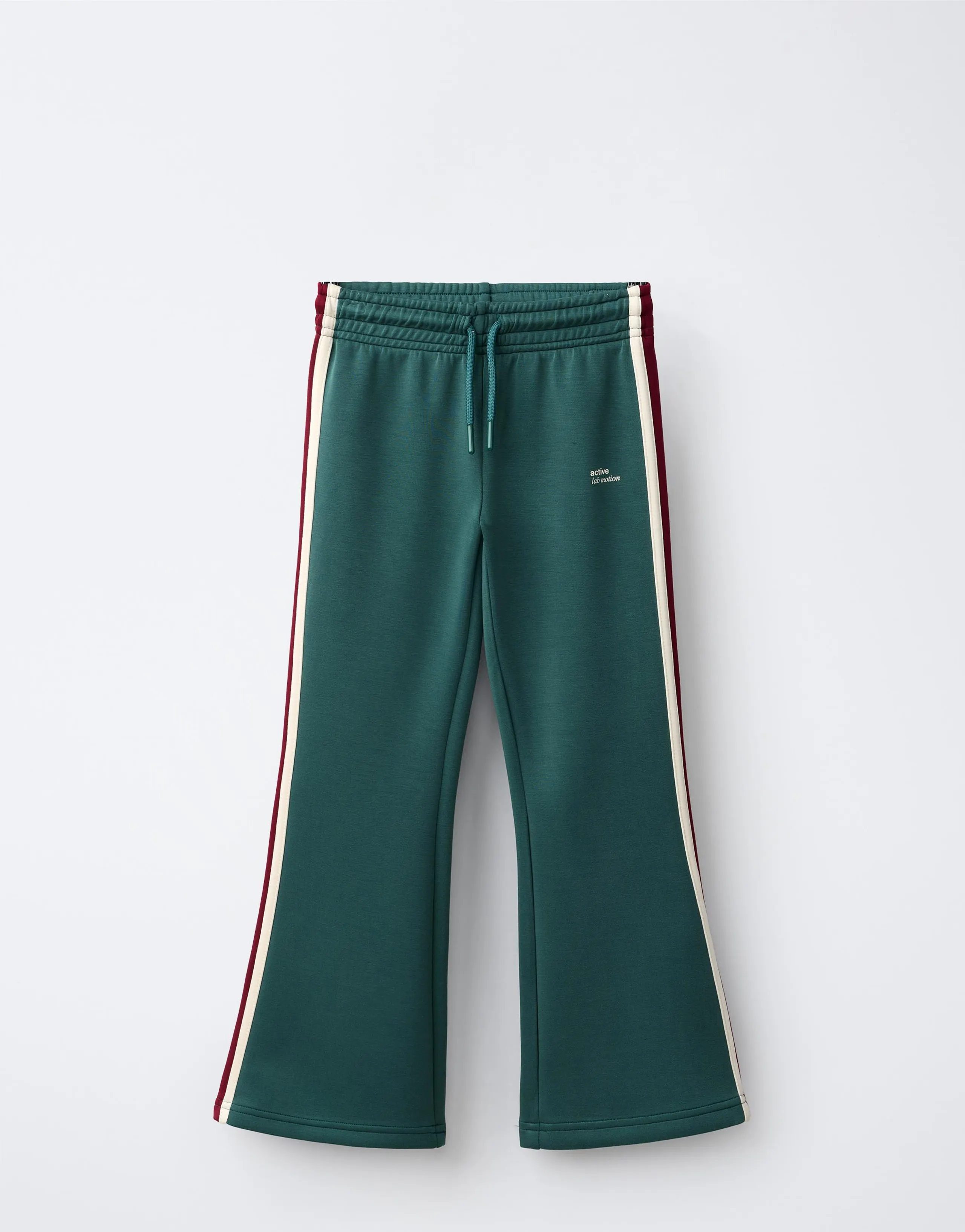 SPORTY COLOUR BLOCK FLARED TROUSERS