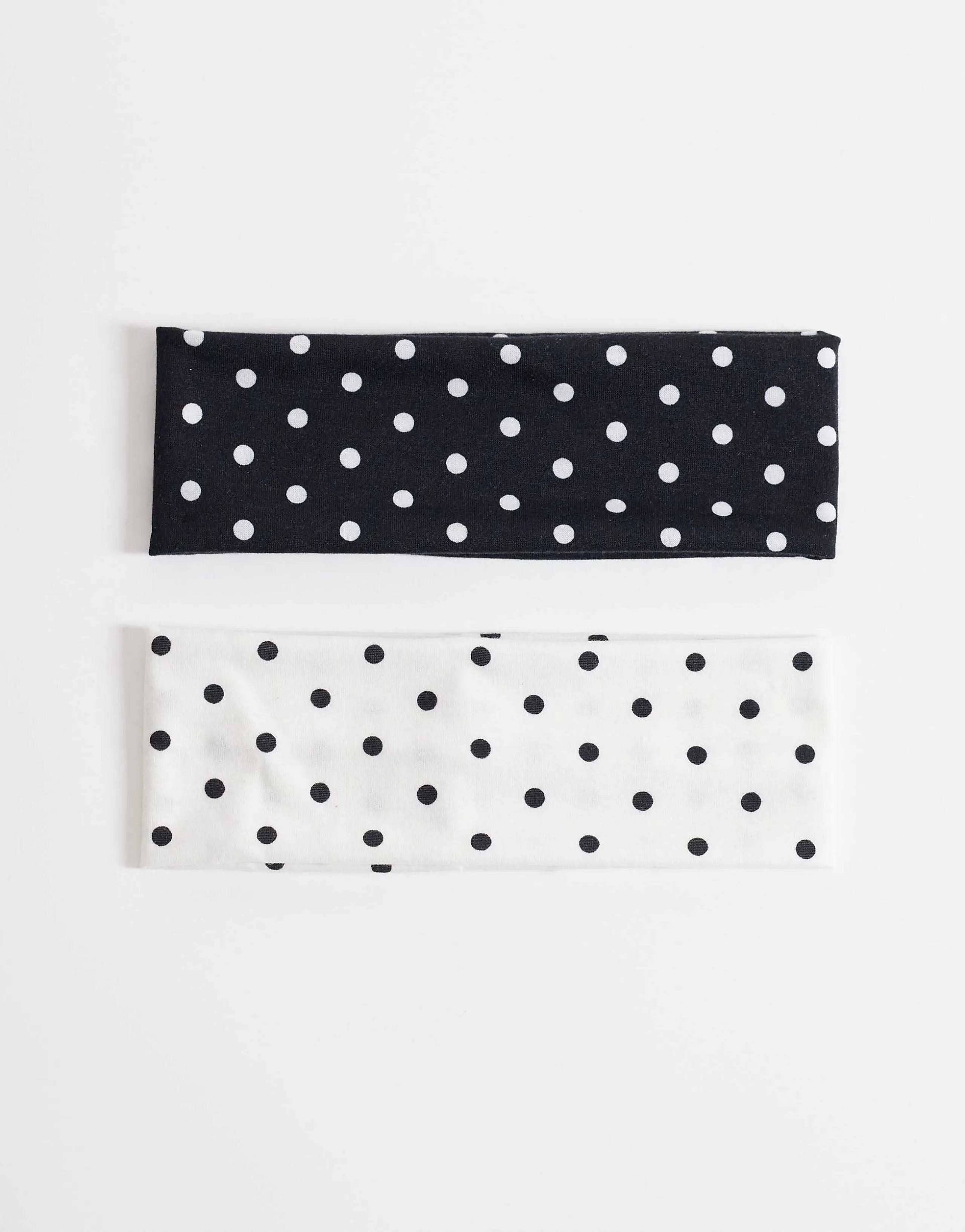 Kaiia exclusive 2 pack polka dot headbands in black and white