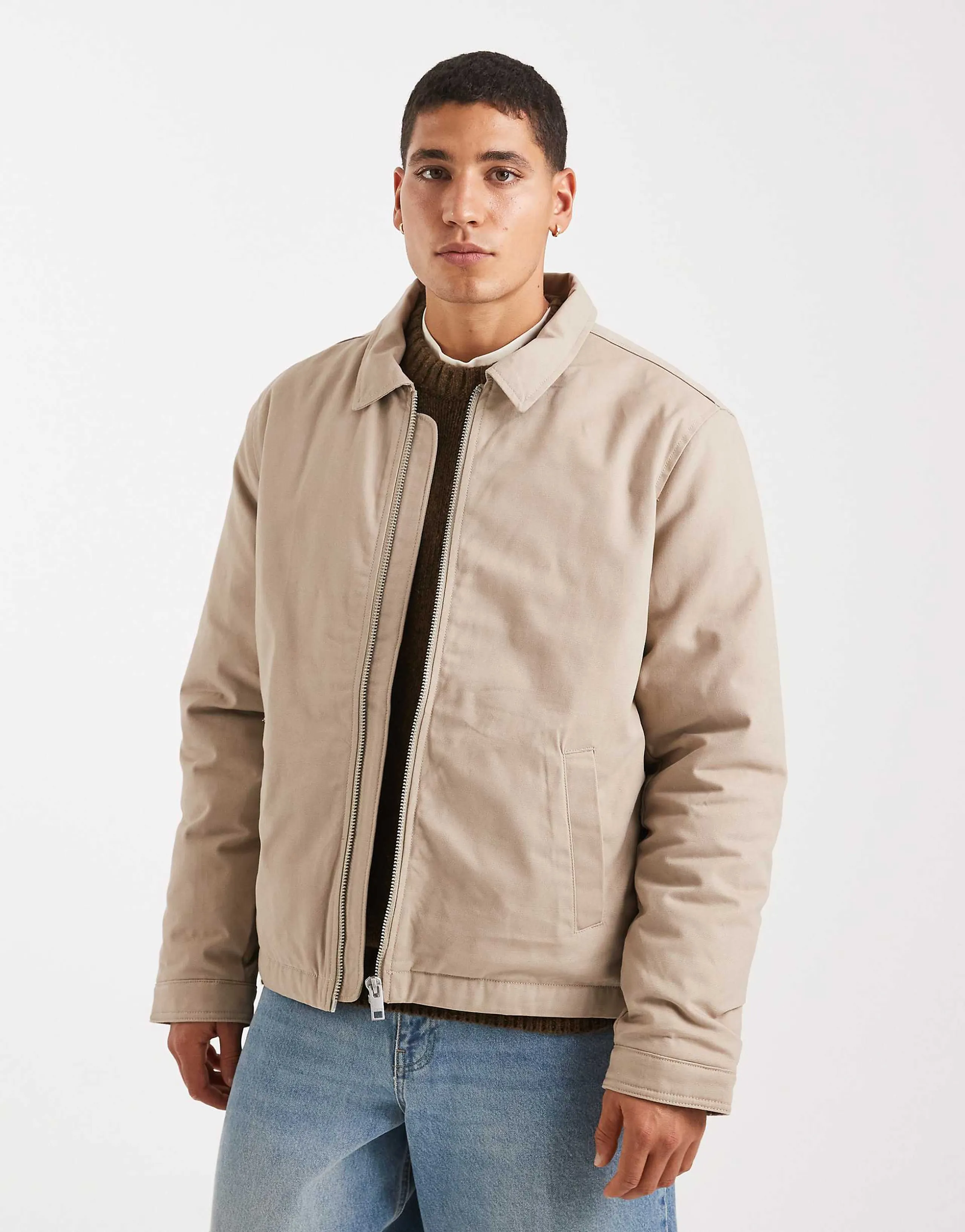 Jack & Jones harrington jacket in beige