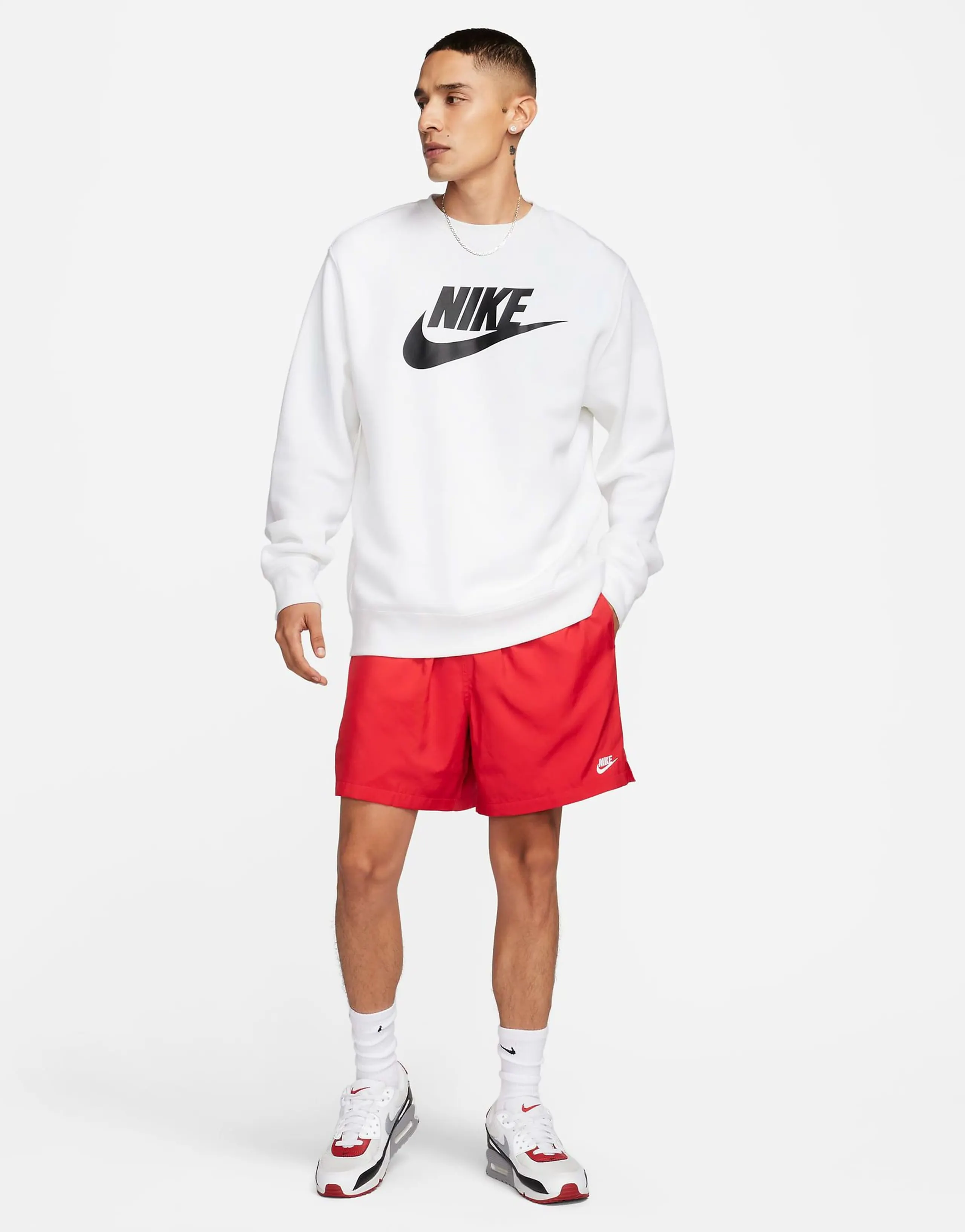 Nike Club woven shorts in red