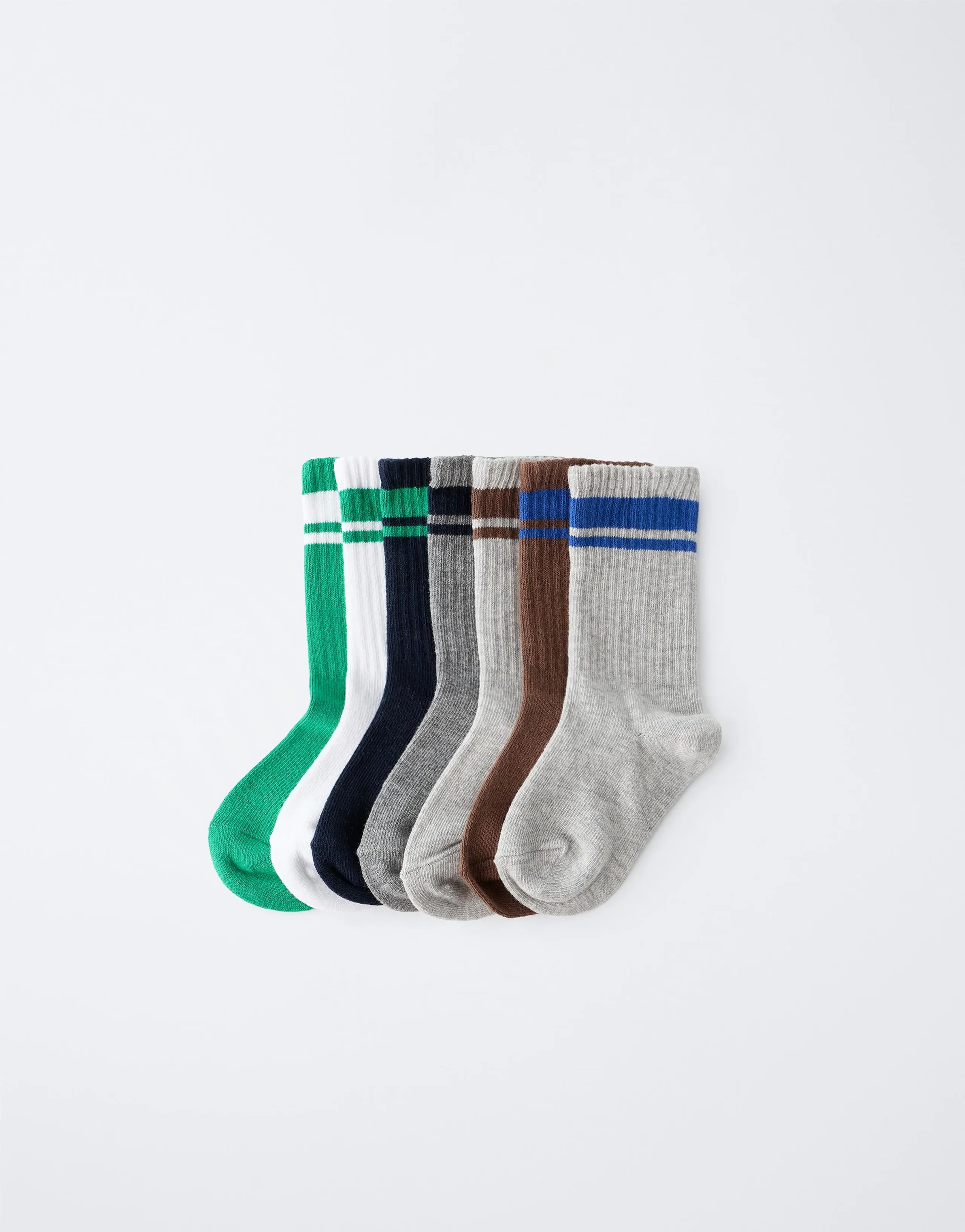 7-PACK OF LONG STRIPED SOCKS