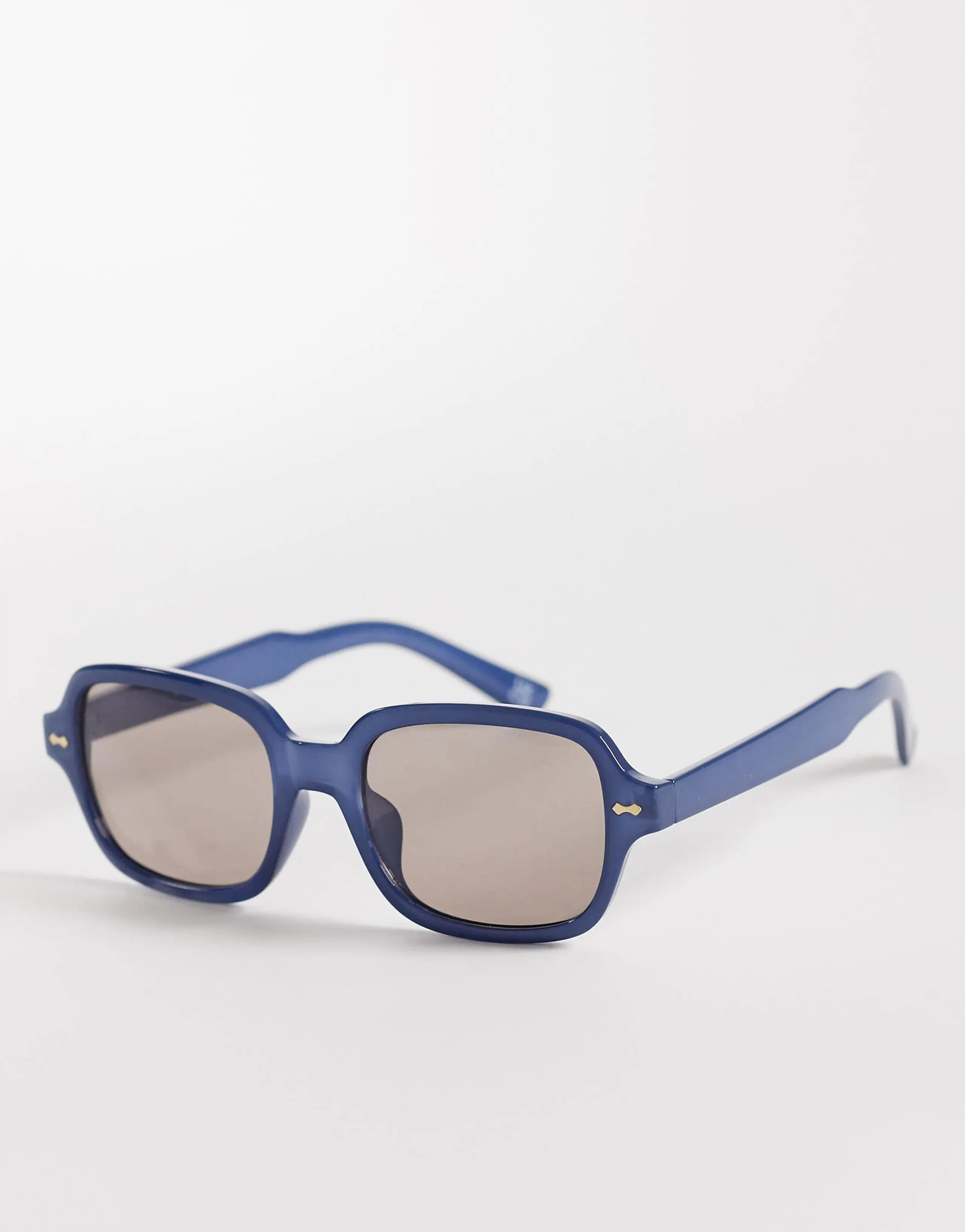 ASOS DESIGN square frame sunglasses in blue