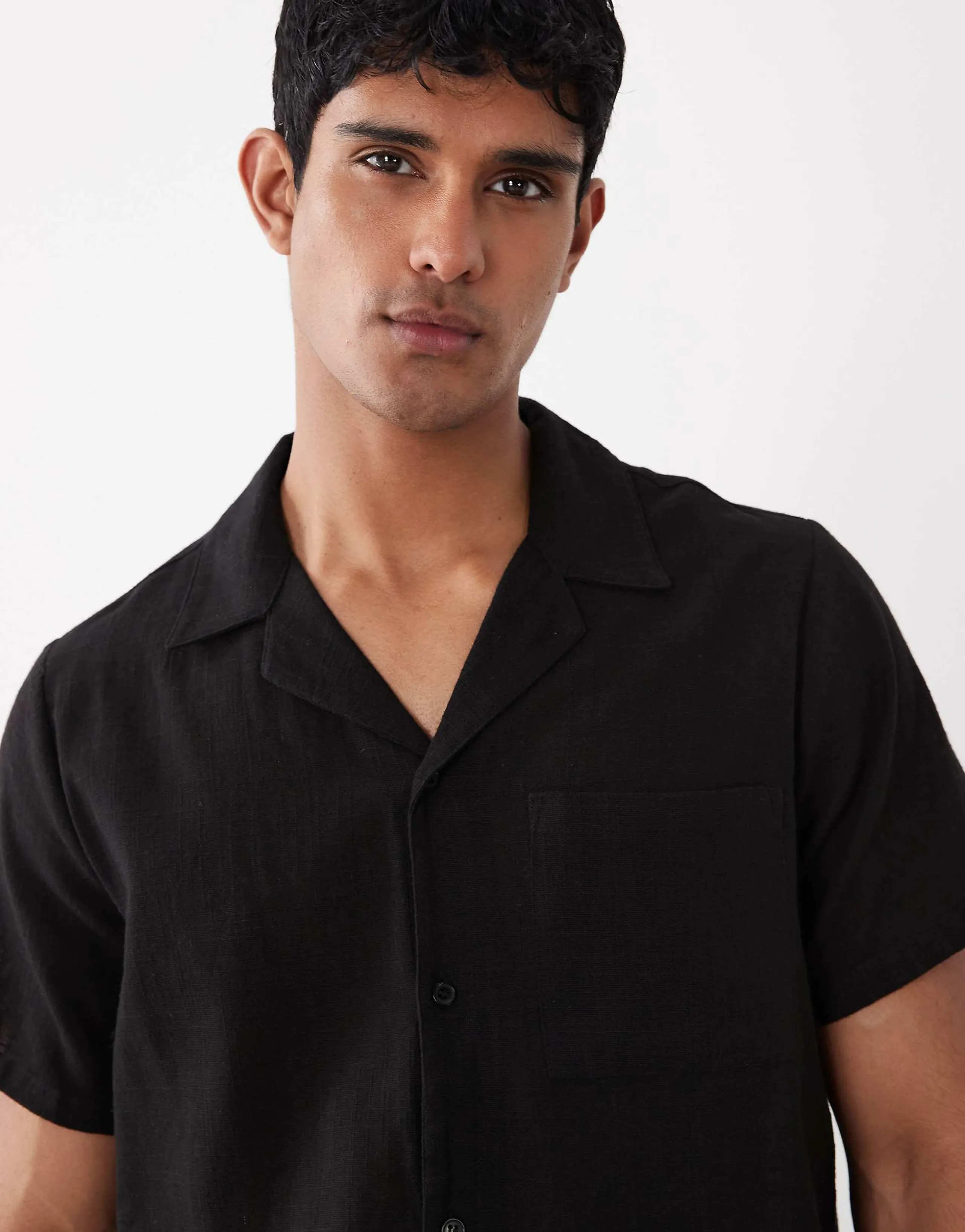 South Beach beach shirt in textured weave - part of a set