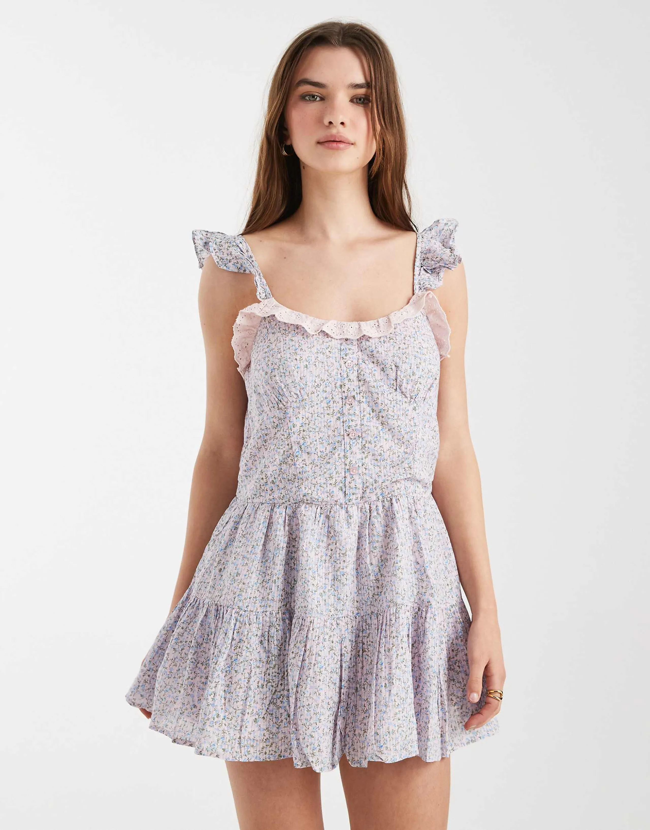 Cotton On boho mini dress in isabella floral pink