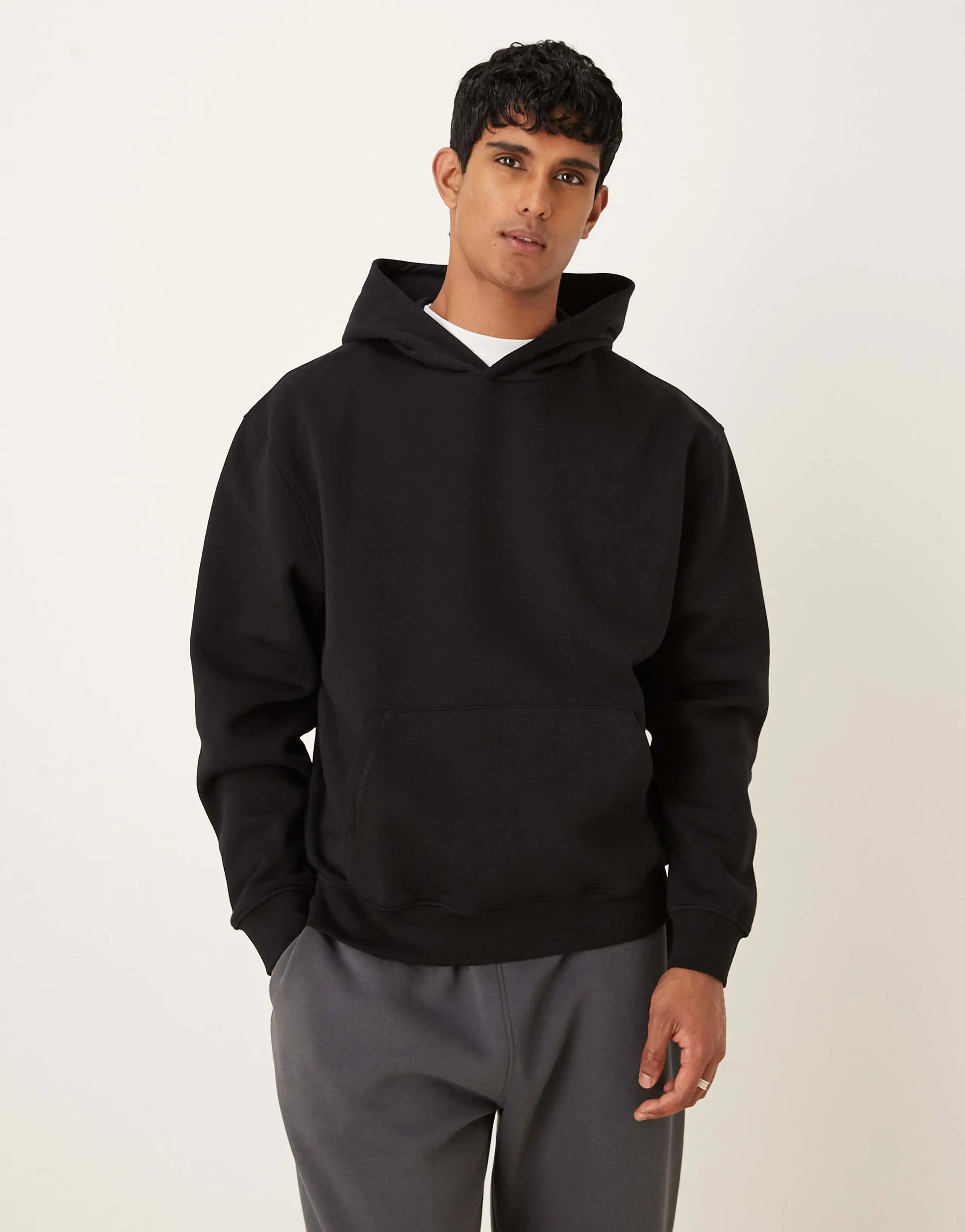 ASOS DESIGN essential relaxed fit hoodie in black 