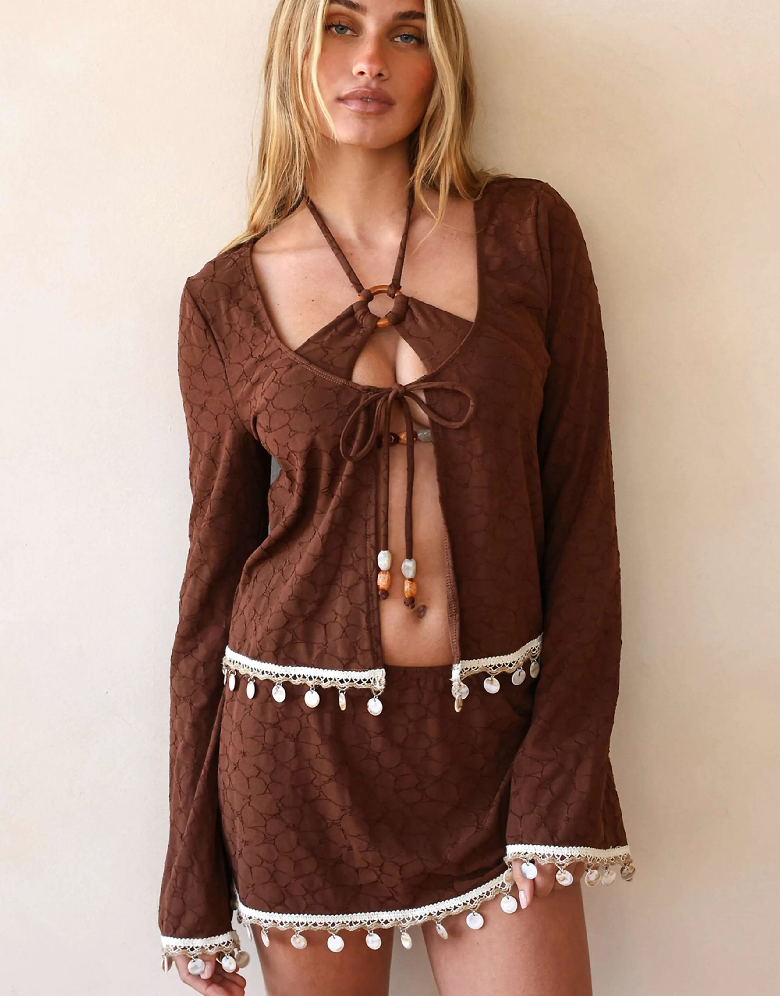 Ris-k landlocked top in cappuccino