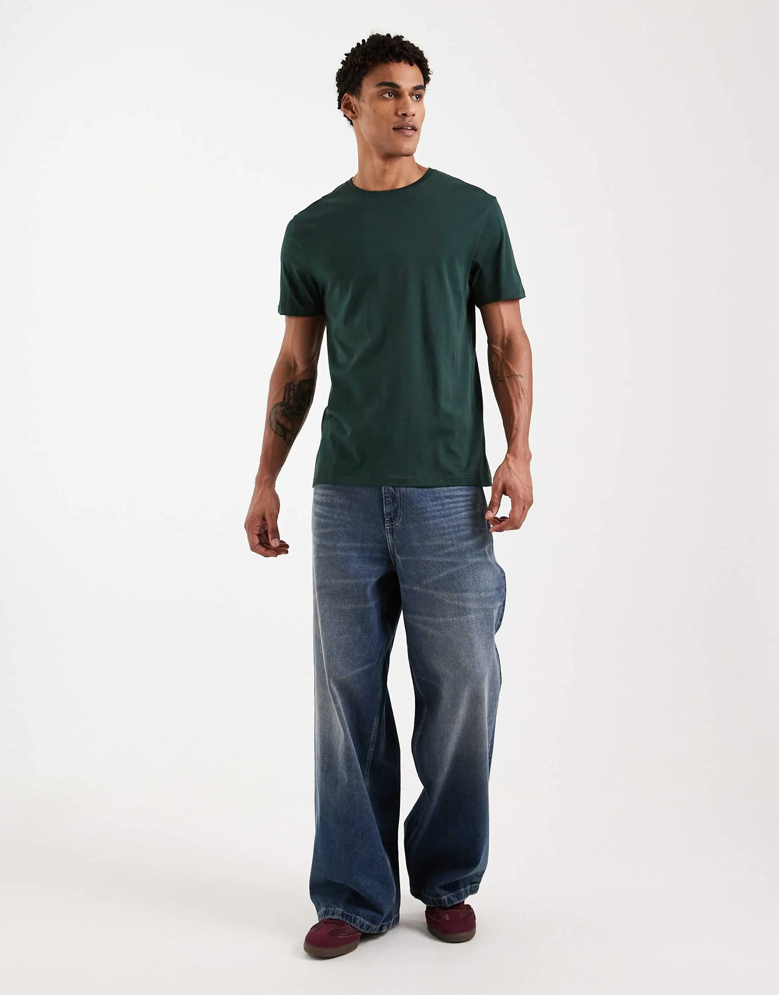 ASOS DESIGN Premium SUPIMA Cotton regular fit T-shirt in dark green