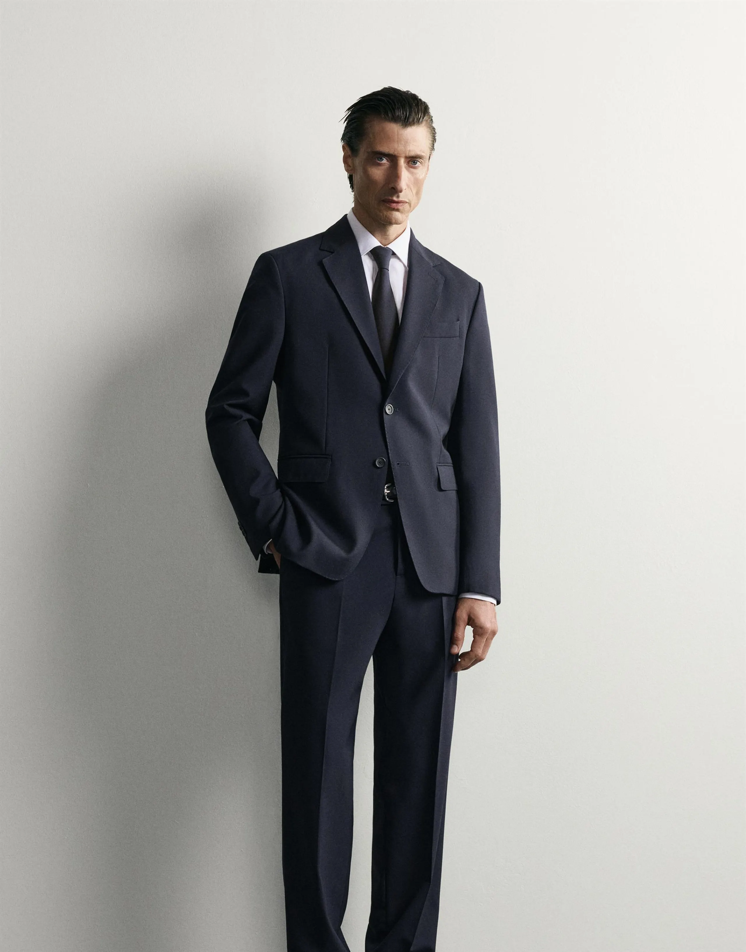 100% WOOL SUIT TROUSERS