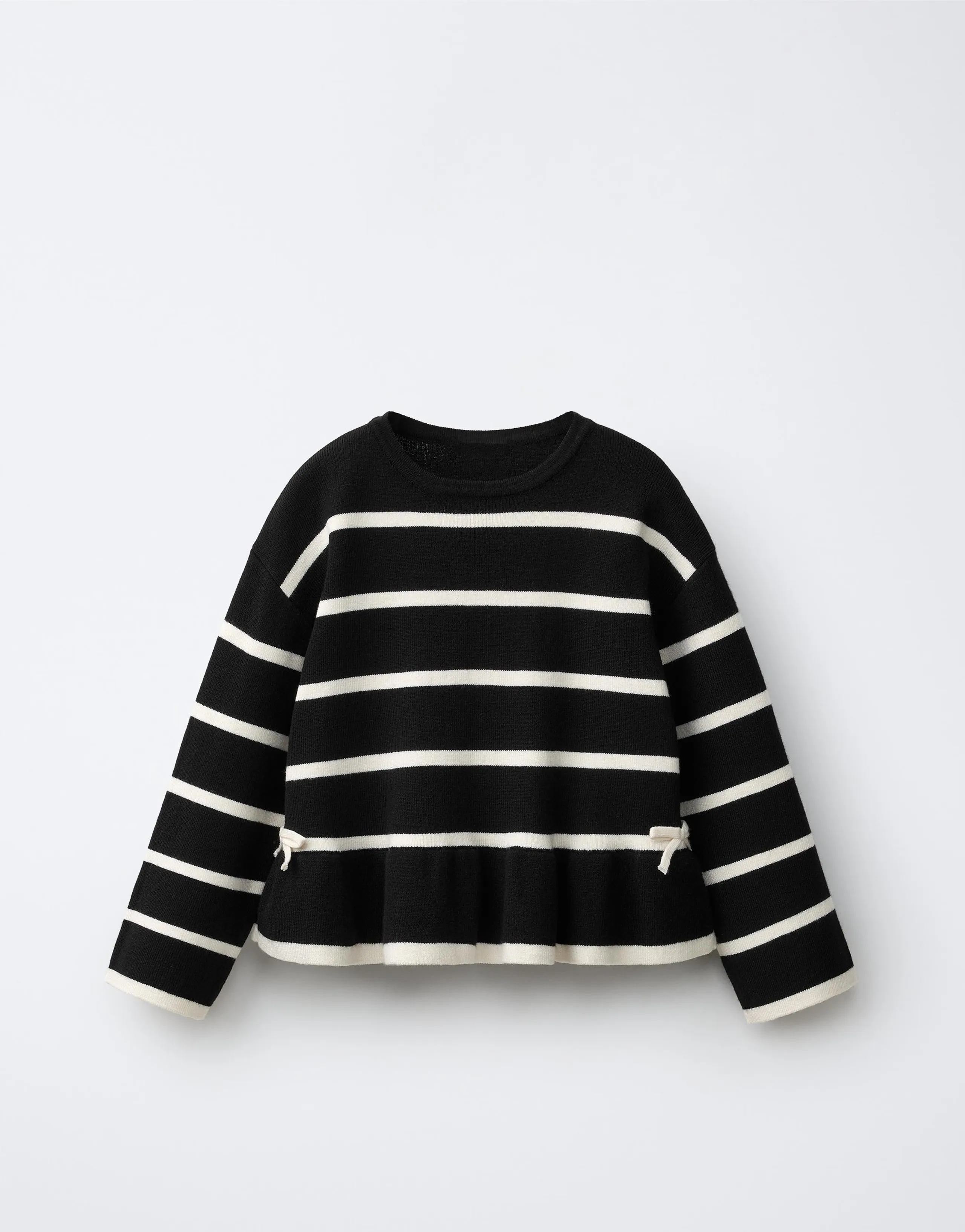 STRIPED KNIT JUMPER WITH BOWS