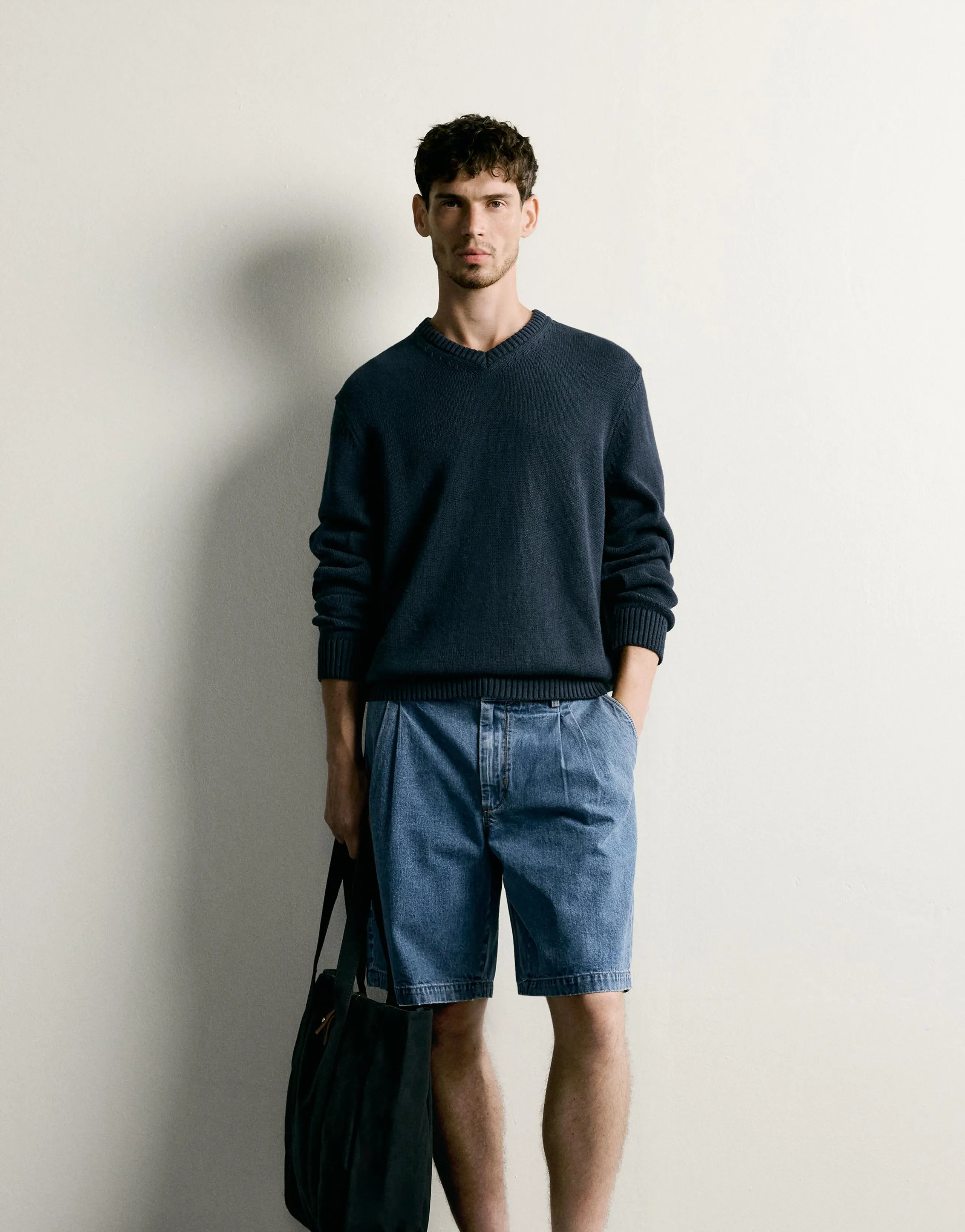 COTTON - LINEN REGULAR FIT JUMPER