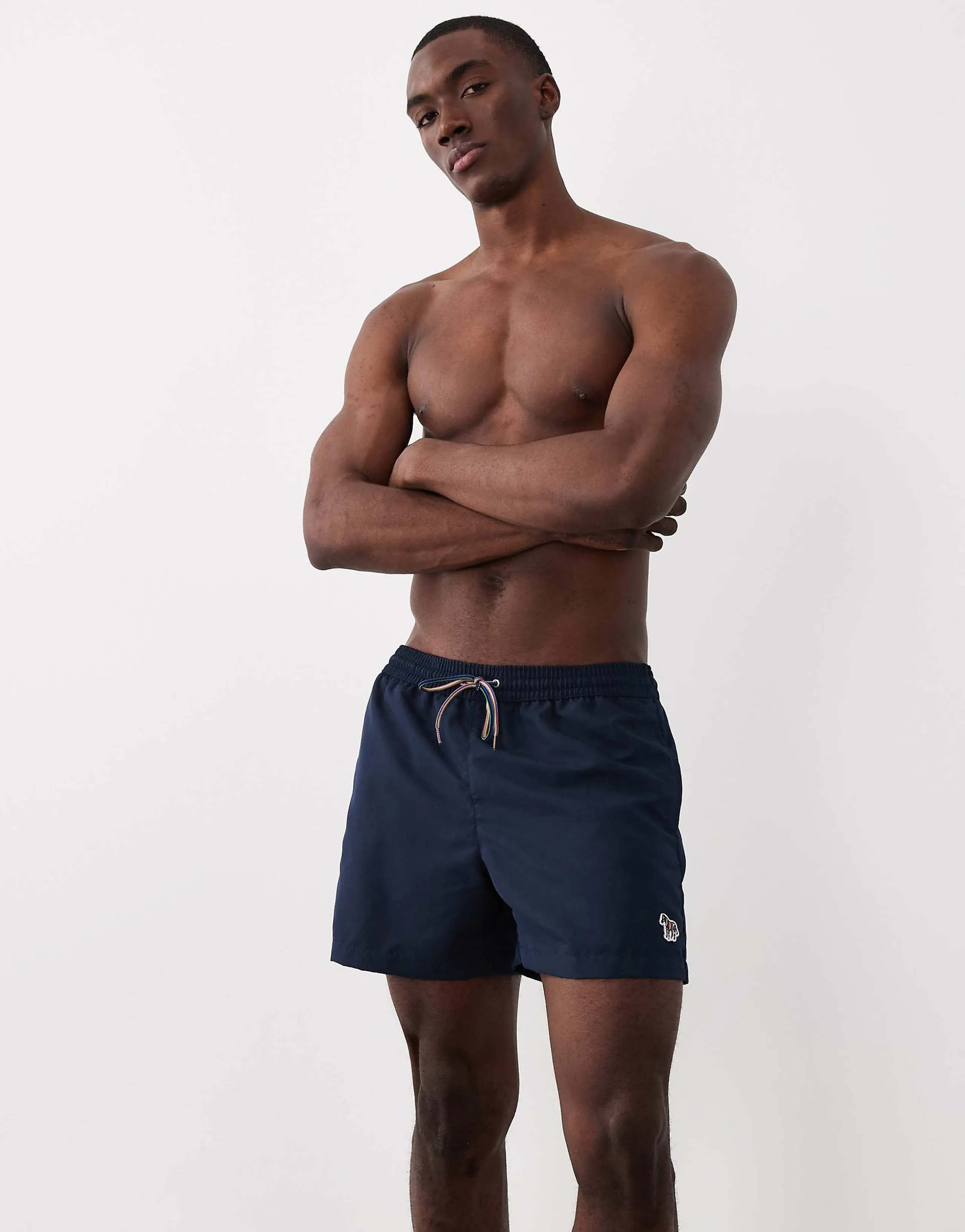 PS Paul Smith zebra logo swimwear shorts in navy