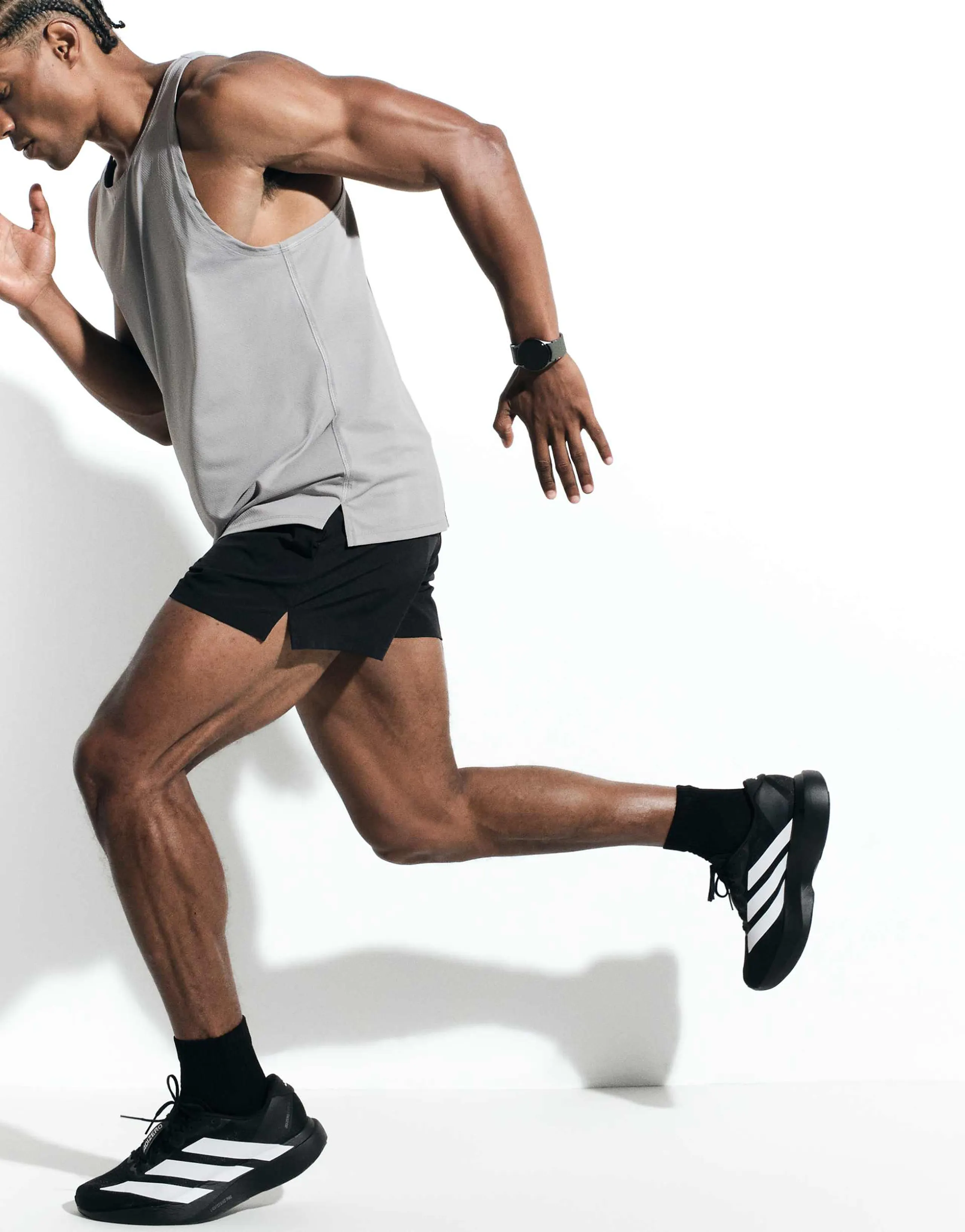 4505 Icon 3 inch quick dry running shorts with back phone pocket in black