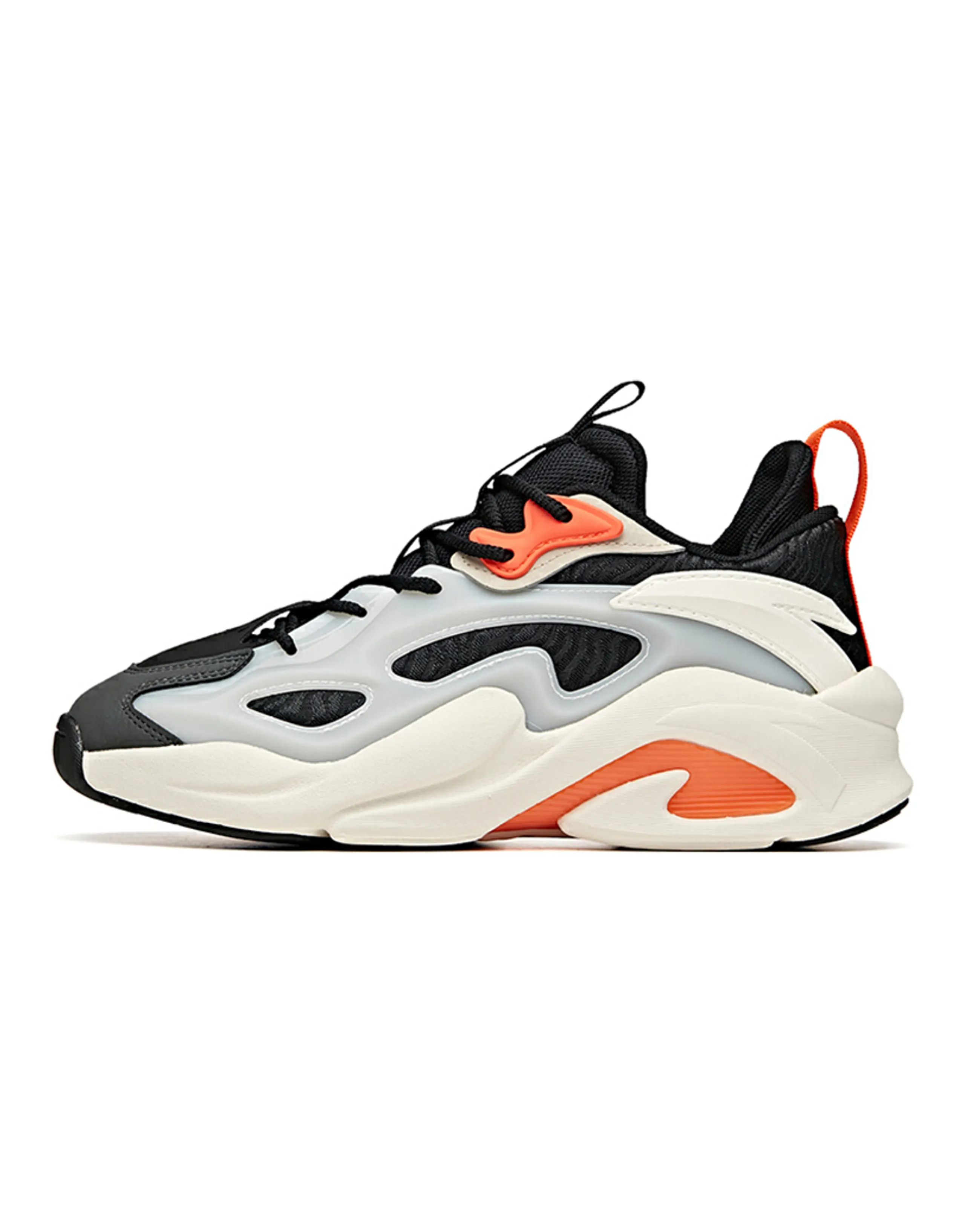 ANTA Bastard Chunky Sneakers Men Low-Top Black/White/Orange