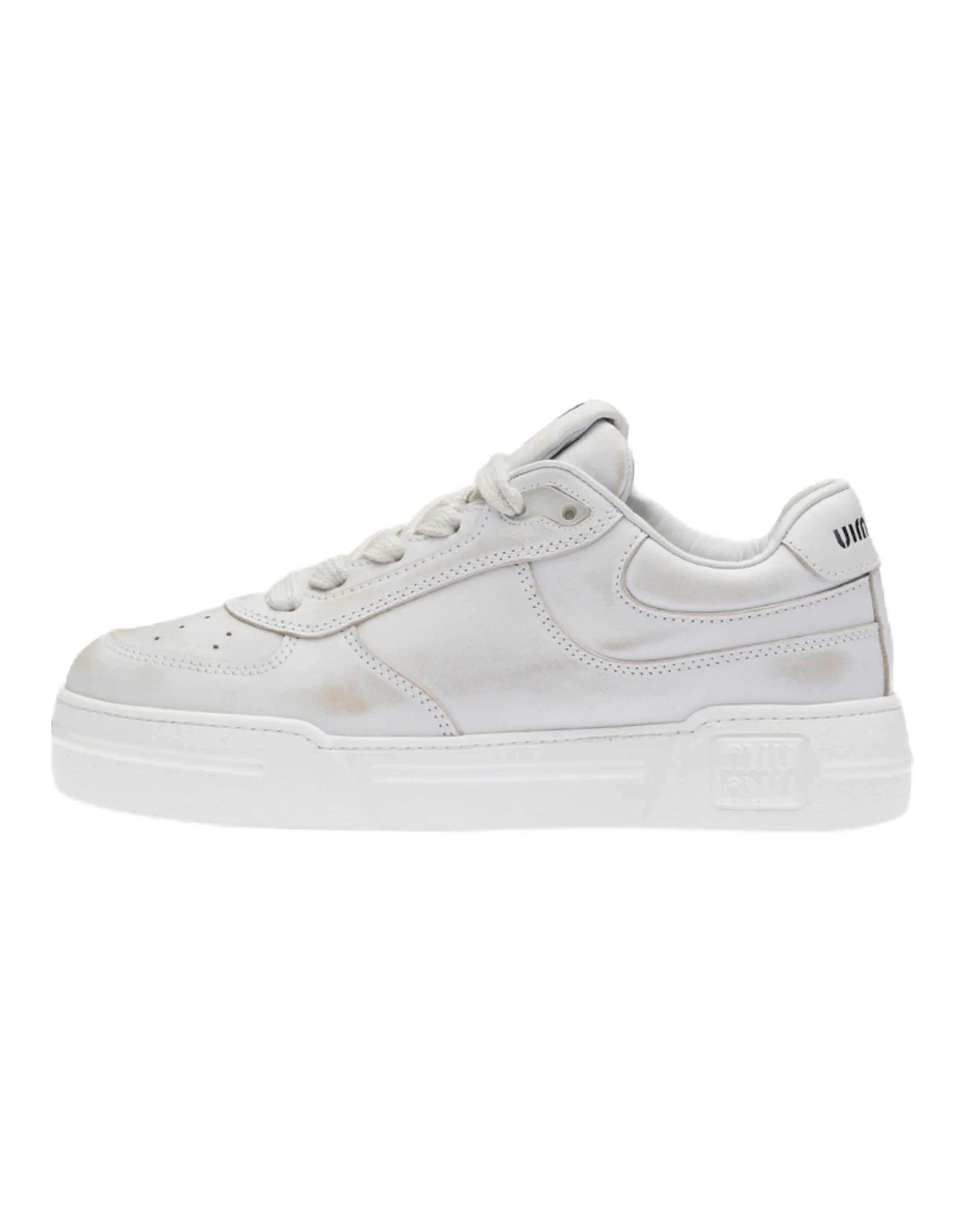 MIU MIU Low-Top Stylish Skateboarding Shoes Women's White