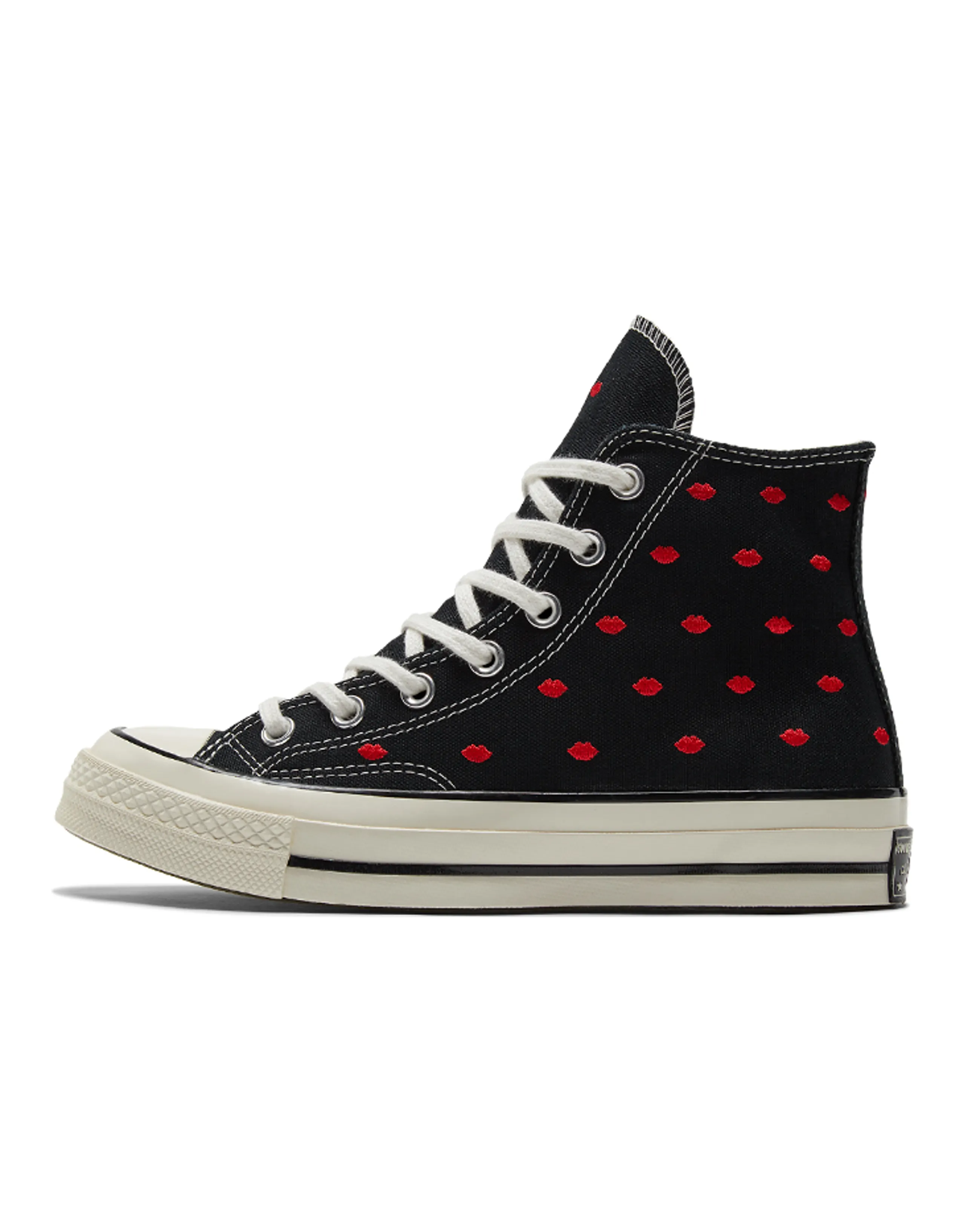 Converse Chuck Taylor All Star 70 Hi Embroidered Lips Black