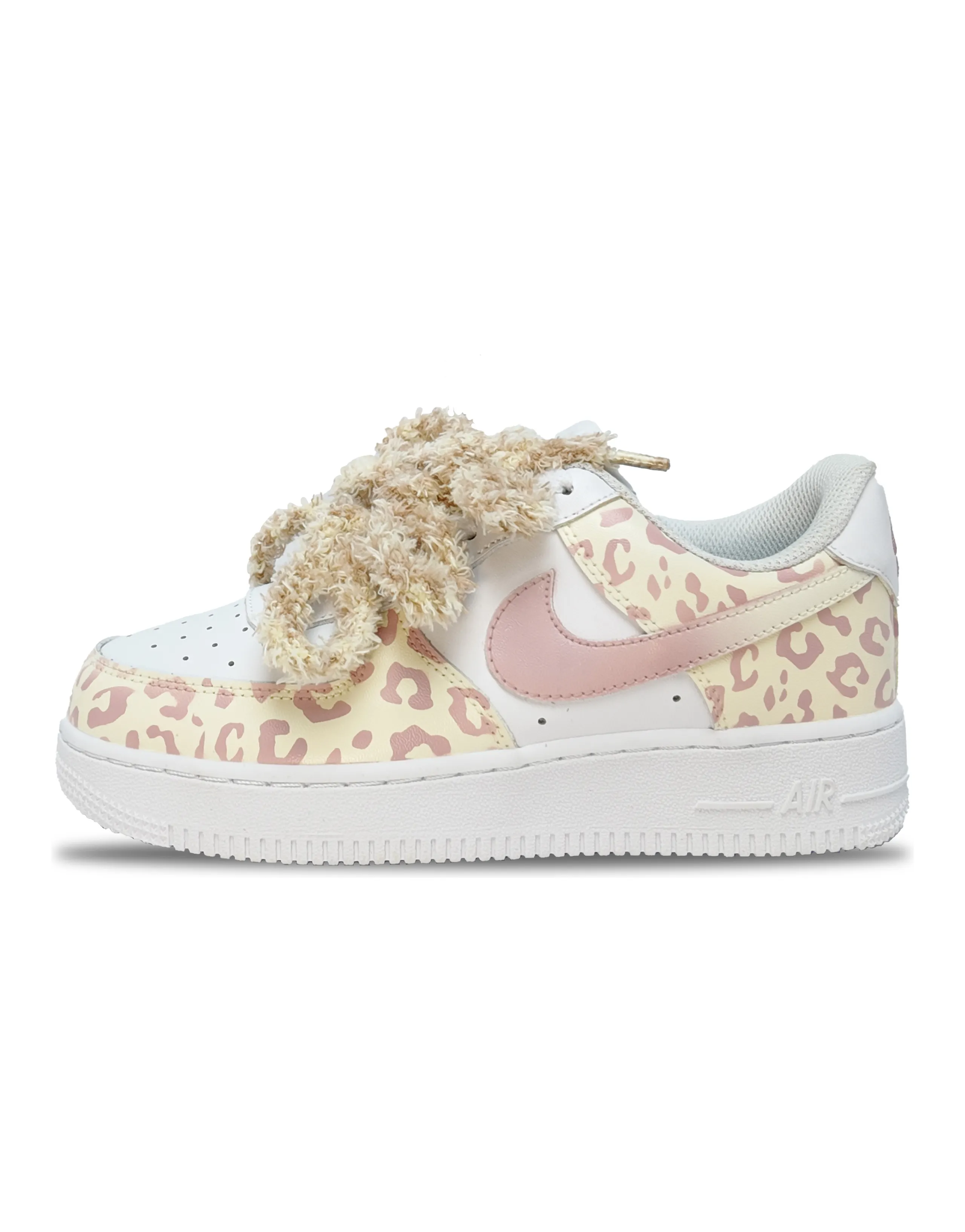 [Custom Sneakers] Nike Air Force 1 Pink Leopard Cute Dopamine Romantic Preppy Style Low-Top Sneakers Women's White Pink
