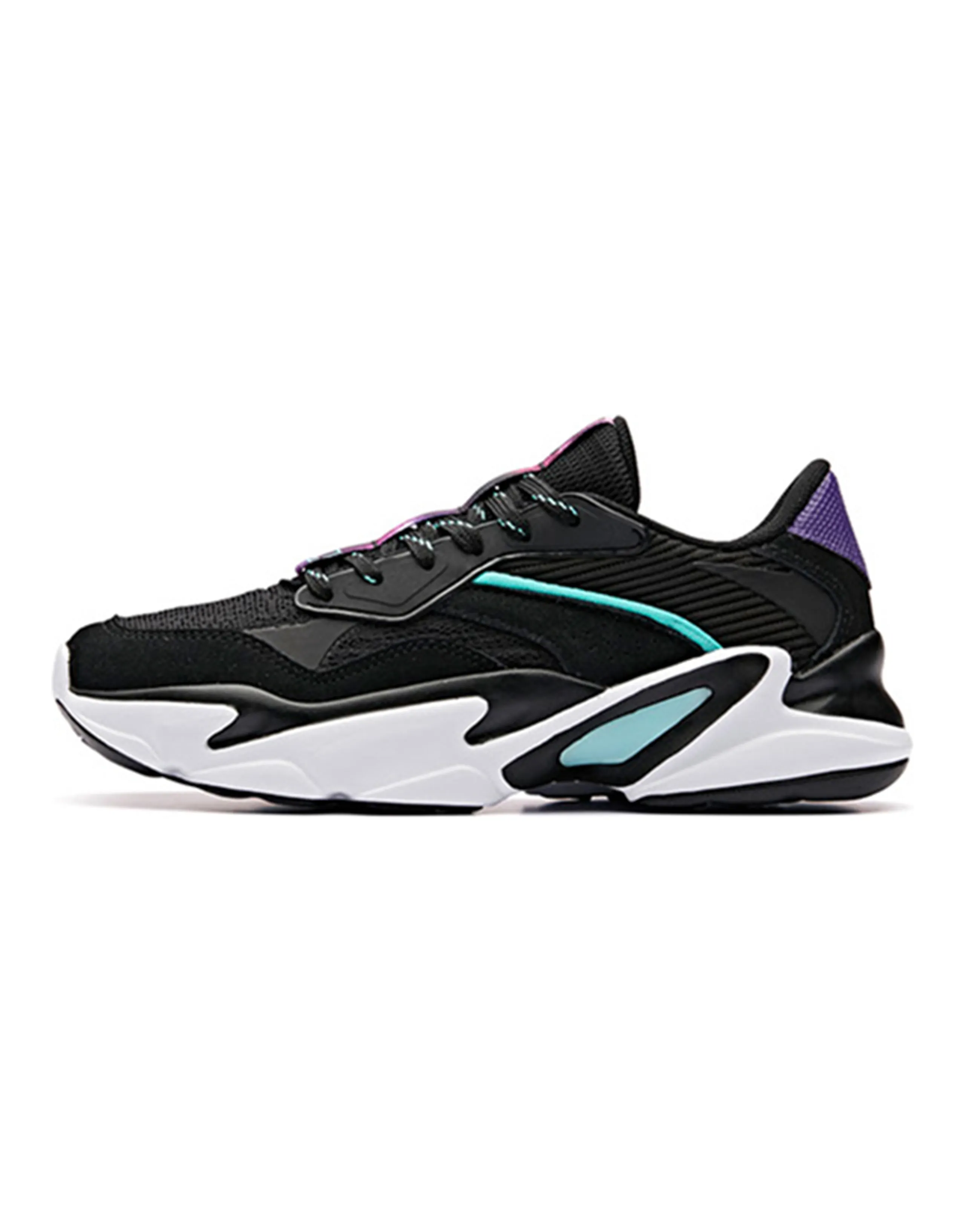 ANTA Chunky Sneakers Women's Low-Top Black/Green/White