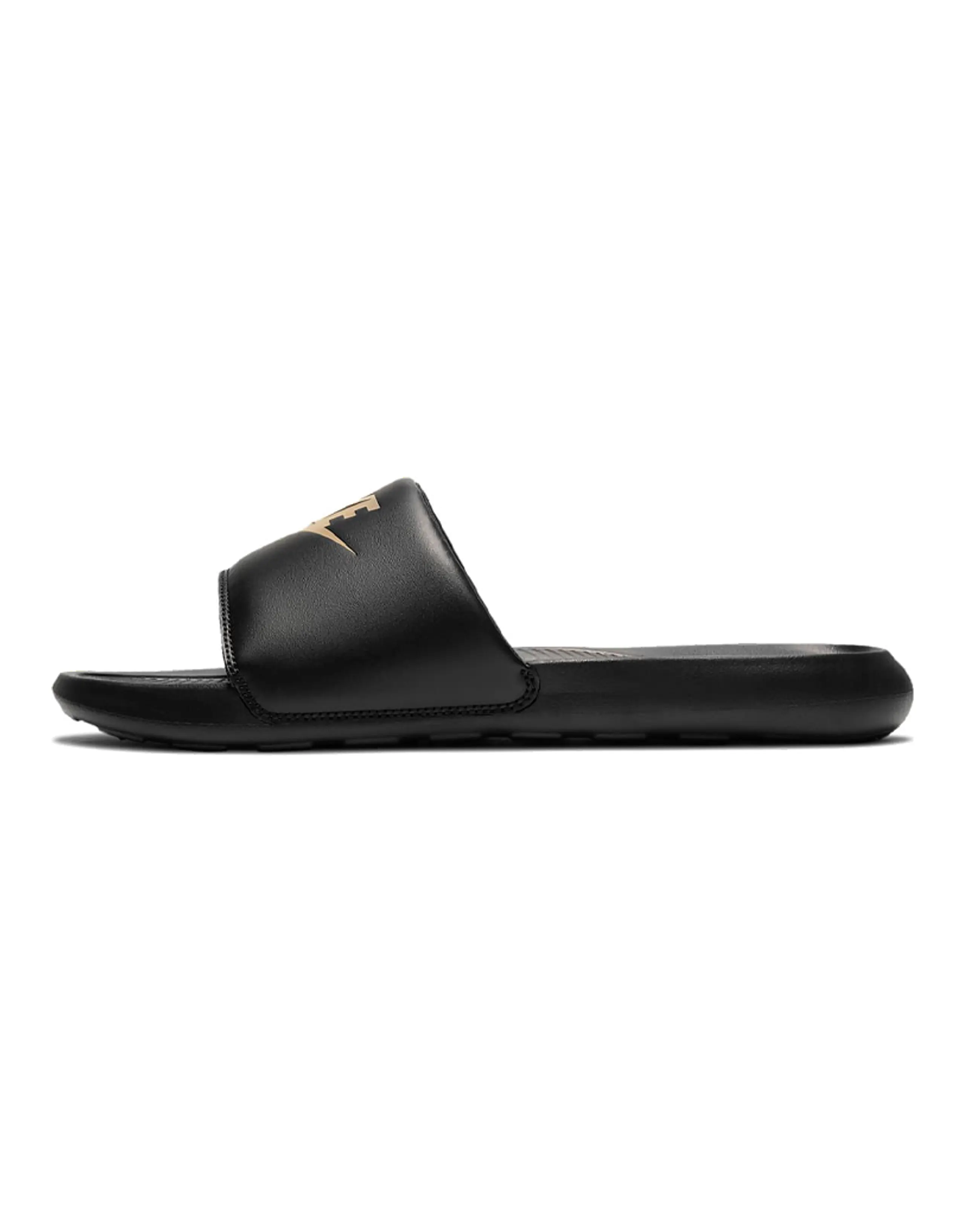 Nike Victori One Slide 'Black Metallic Gold'