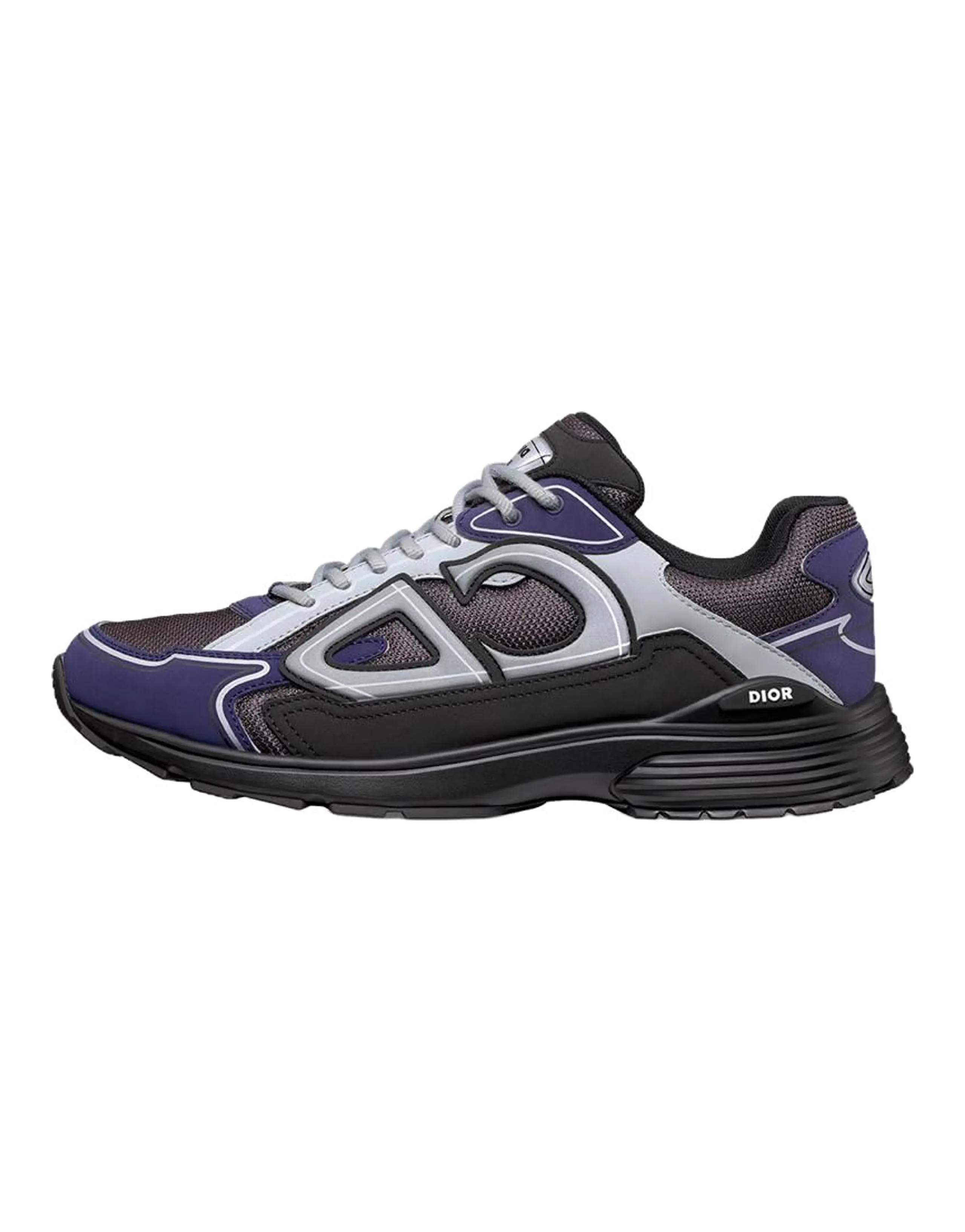 DIOR Men's B30 CD Round Toe Lace-Up Low-Top Casual Shoes Charcoal Grey