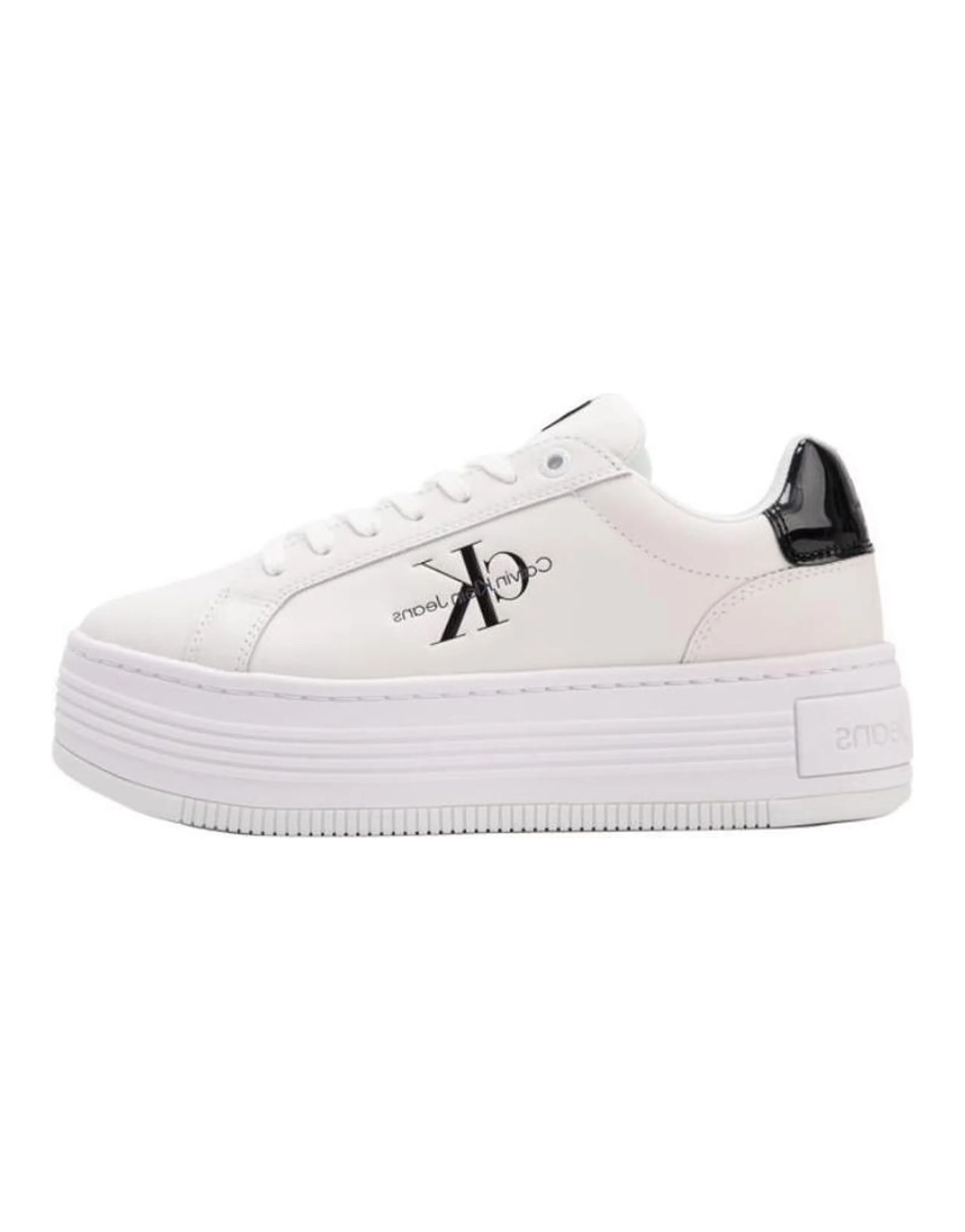 Calvin Klein Jeans Embossed-logo Leather Sneakers
