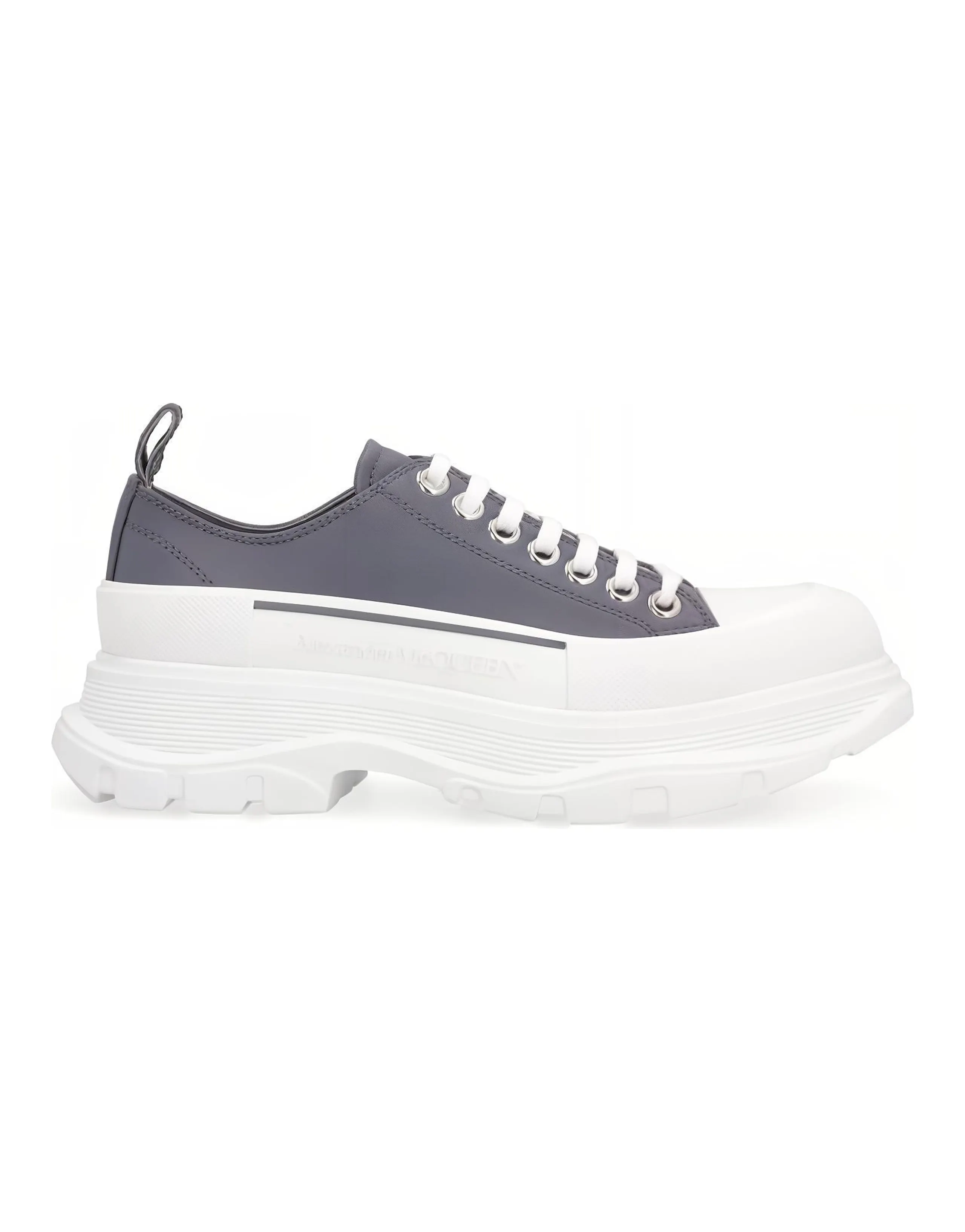 Alexander McQueen Tread Slick Martin Boot Women's Silver Gray