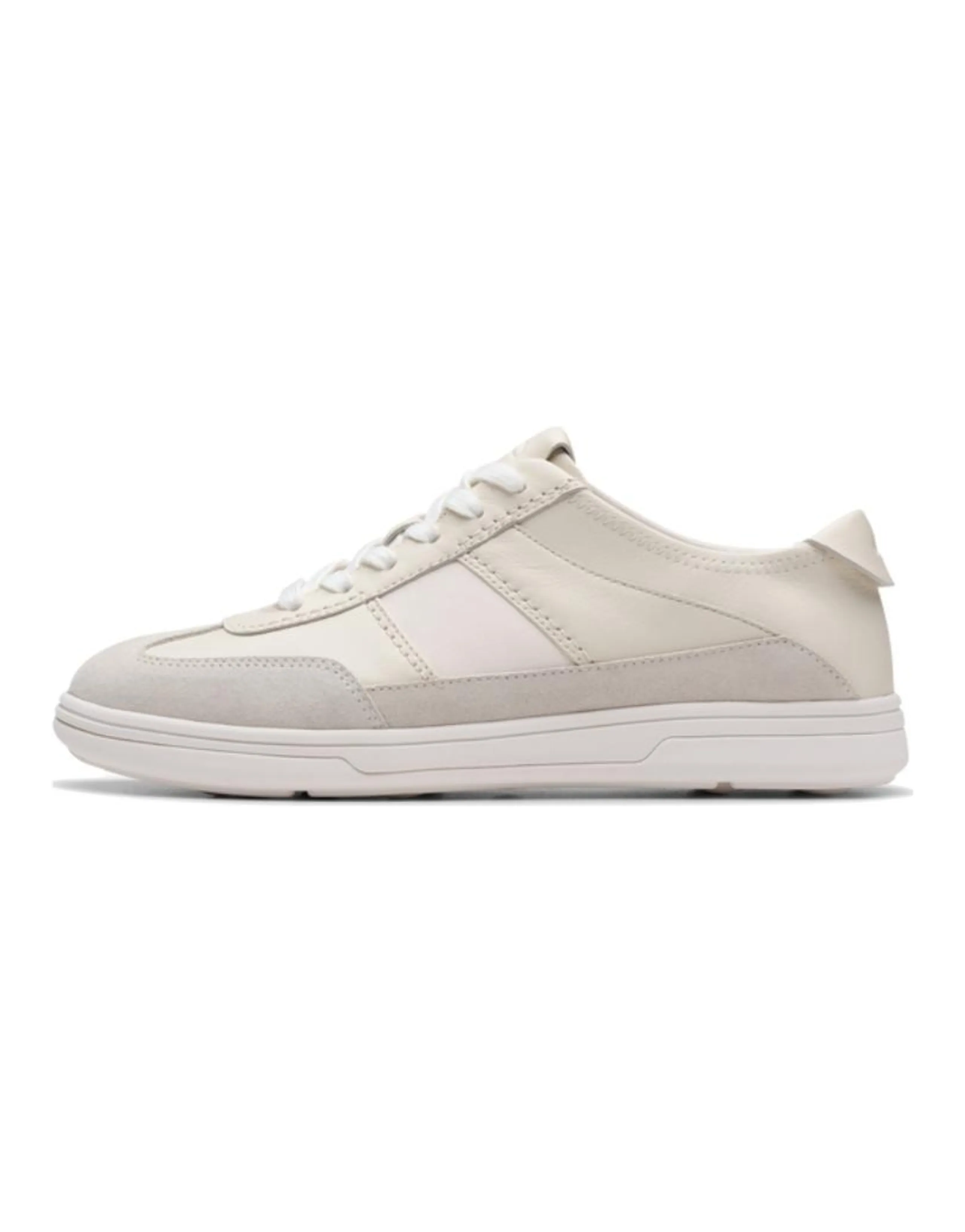 Clarks Craftravel Izy Leather Fashion Versatile Comfortable Low-Top Casual Shoes Women's White