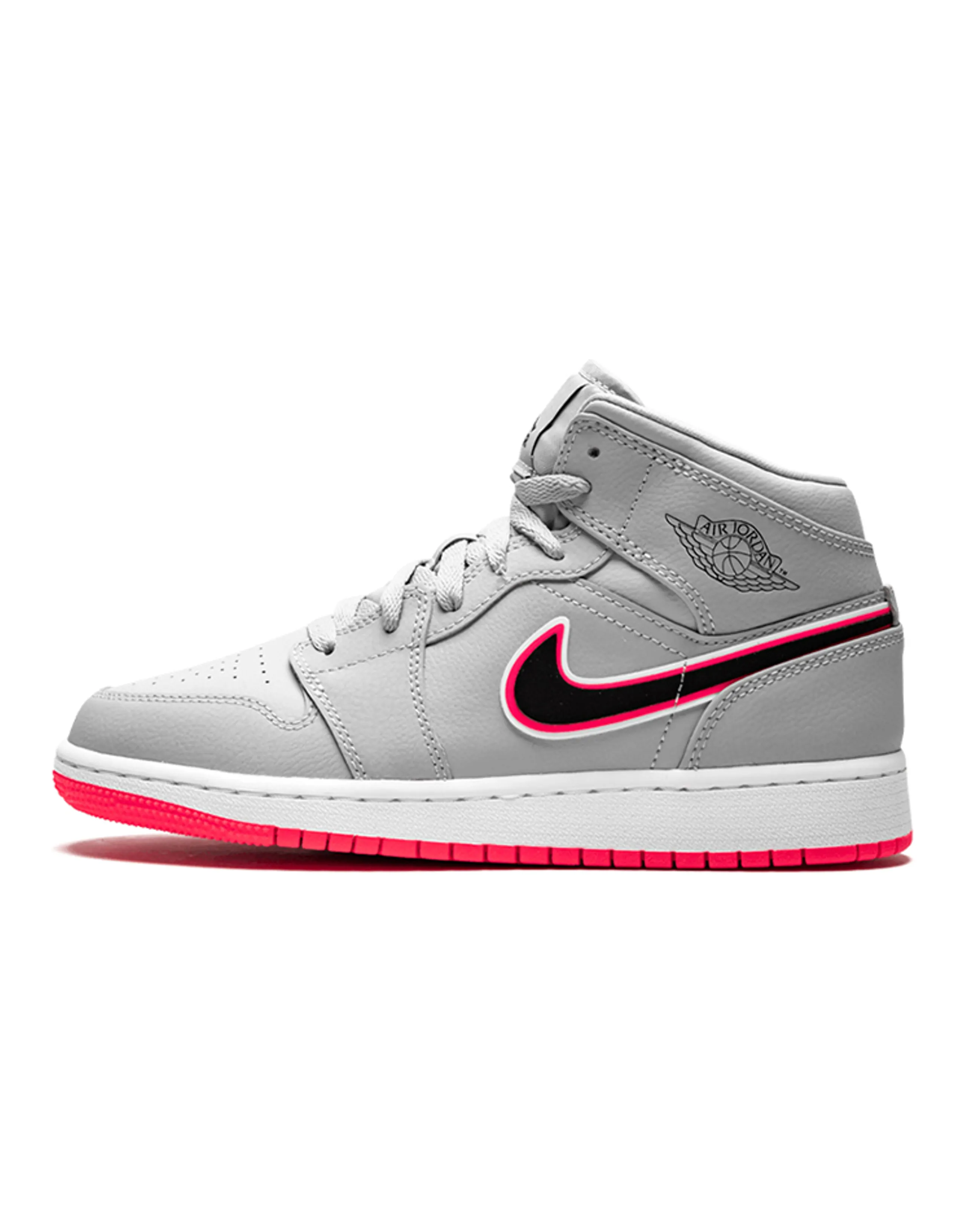 Jordan 1 Mid GS Wolf Grey Pink