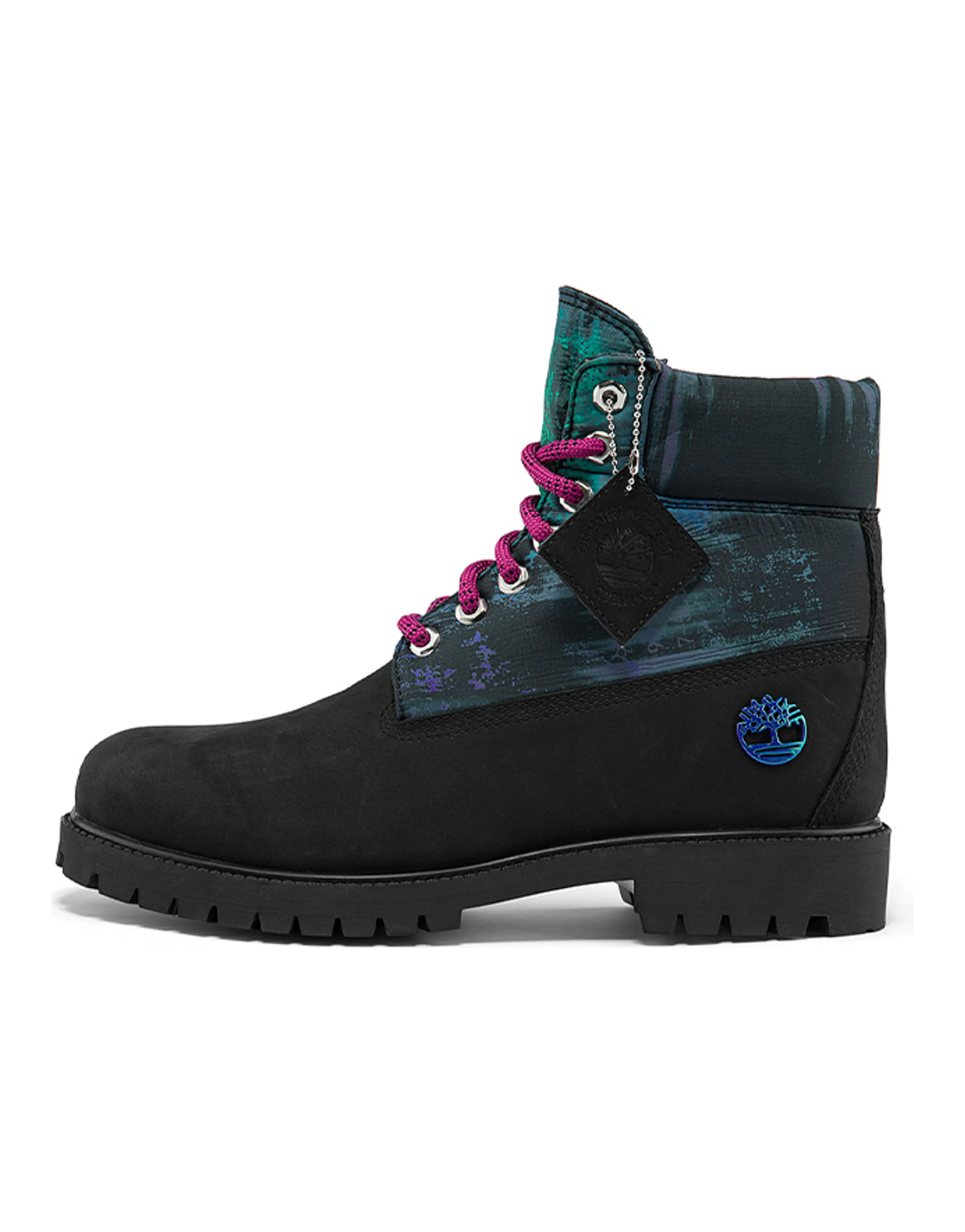 Timberland Heritage Nl Sky 6 Inch Waterproof Boots 'Black Nubuck With Print'