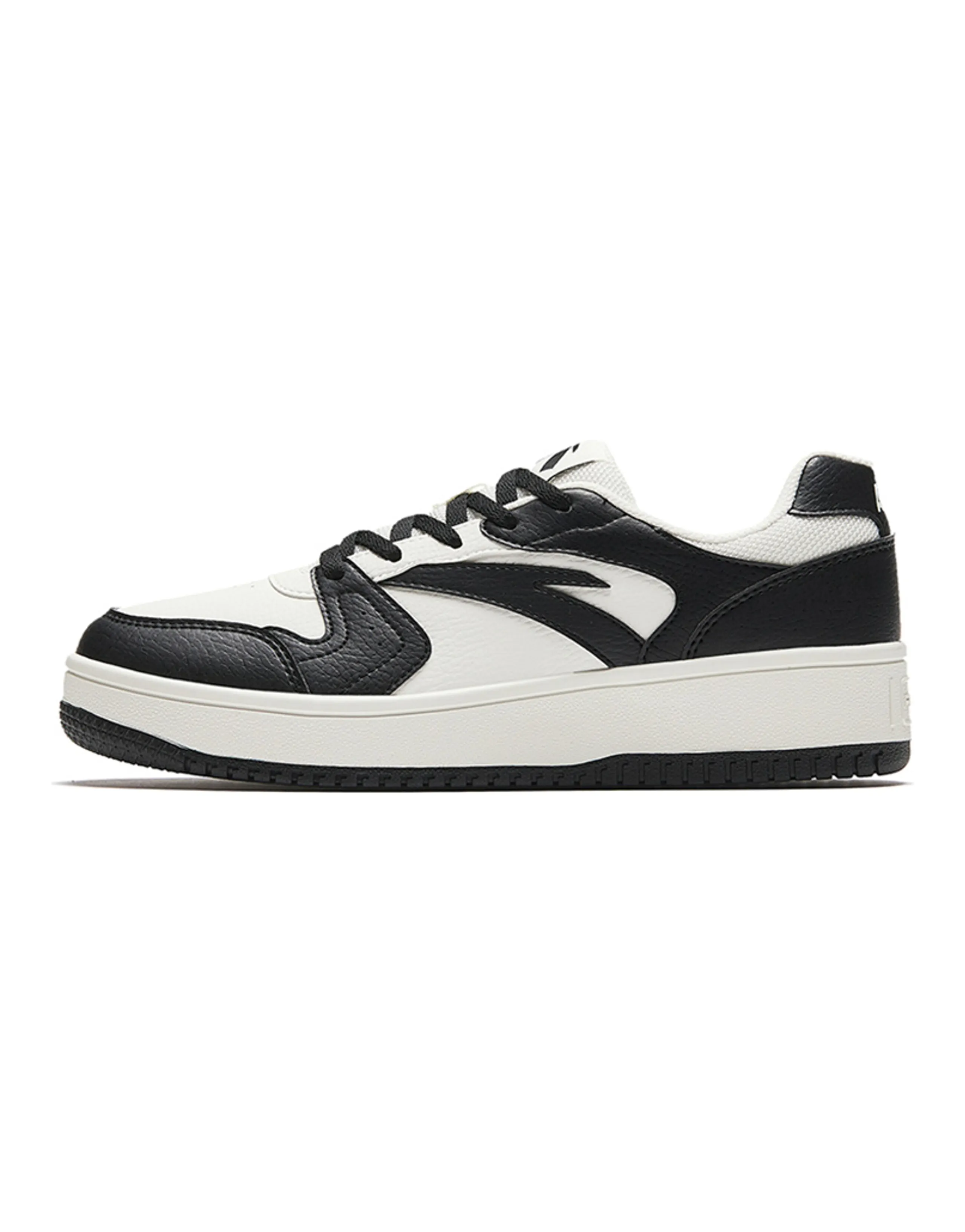 Anta Cushioning, Wear Resistant Low Top Skateboard Shoes Women's Black White