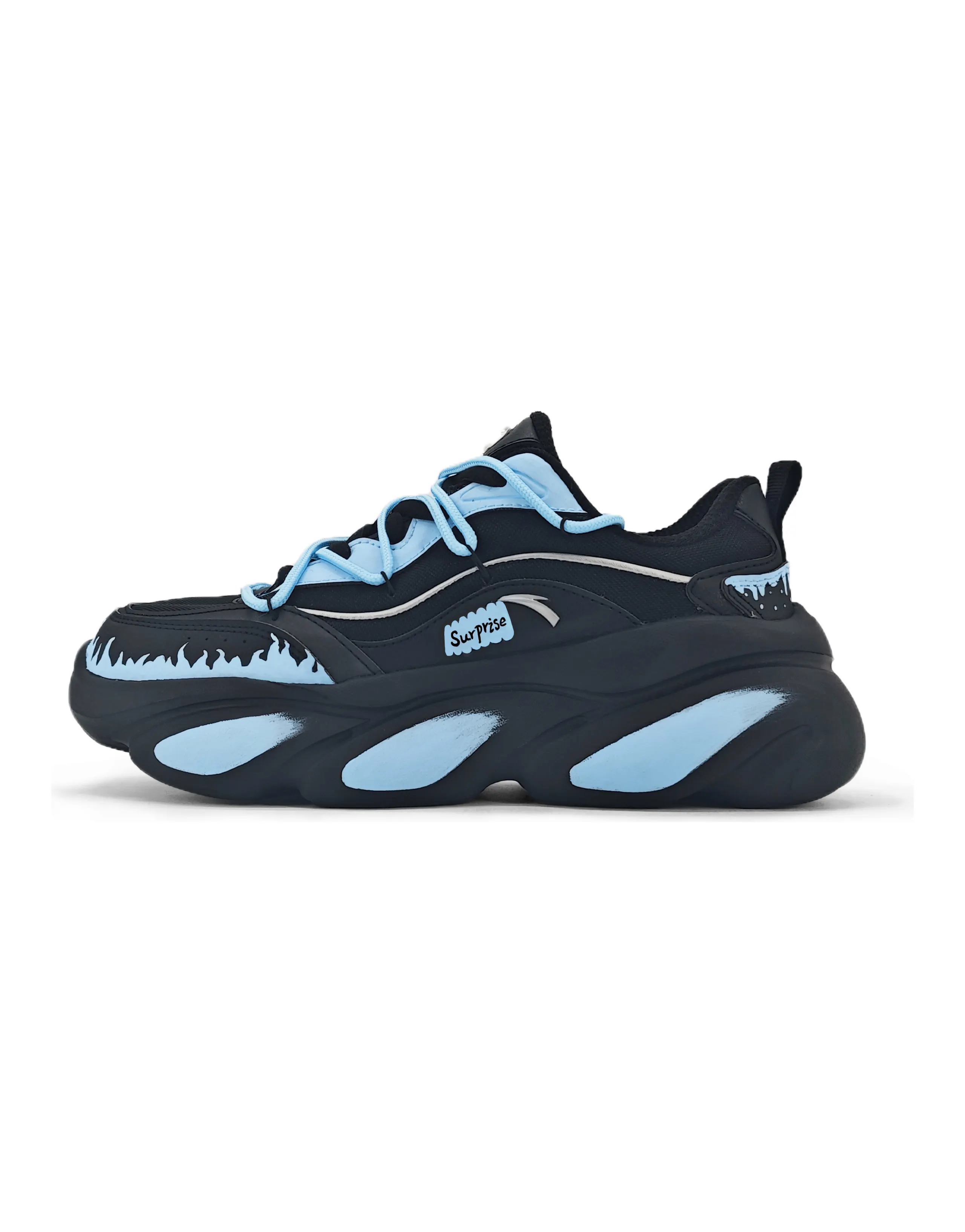 Anta Cat Paw Low-Top Dad Shoes Women's Black Blue