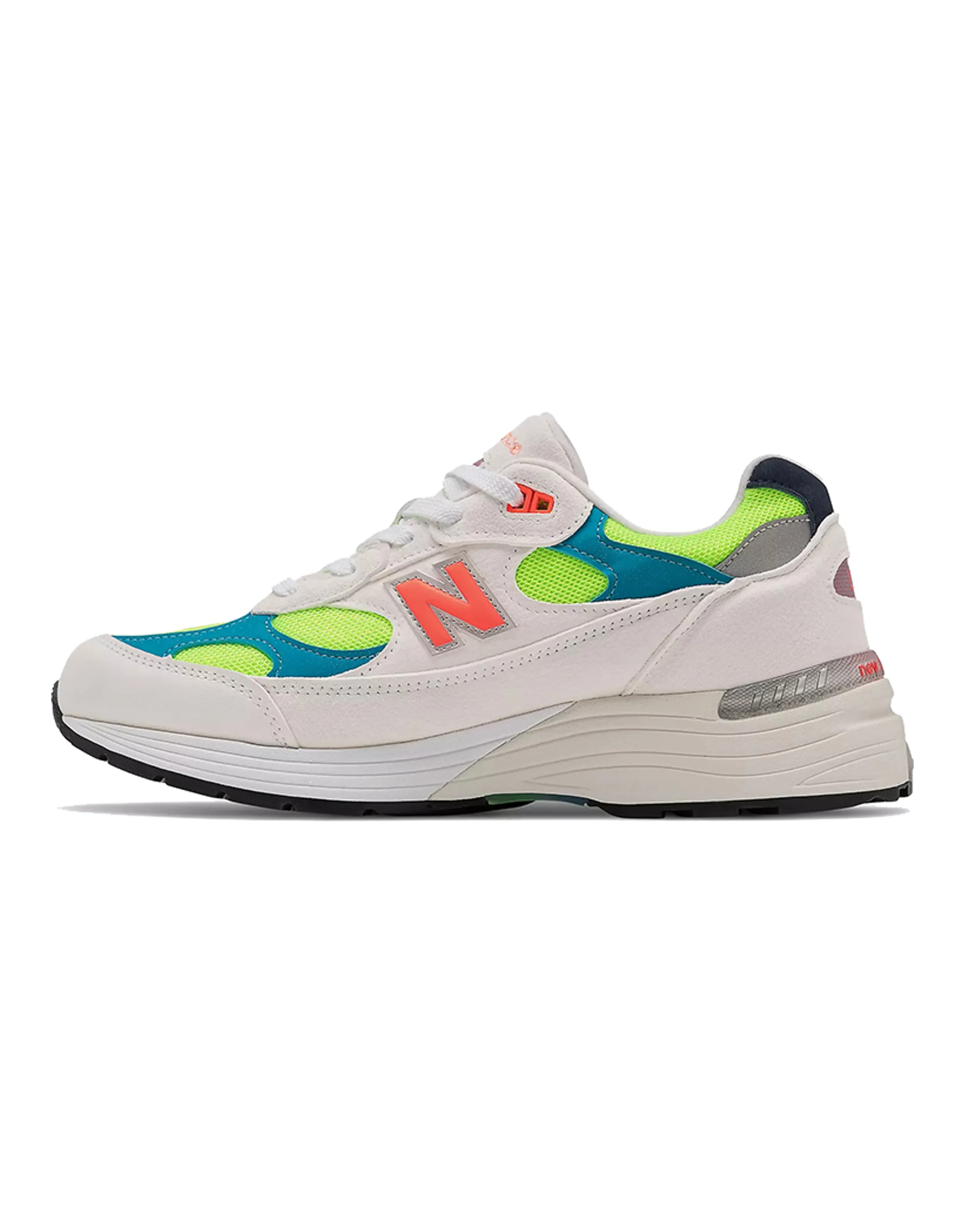 New Balance 992 White Neon Cyan