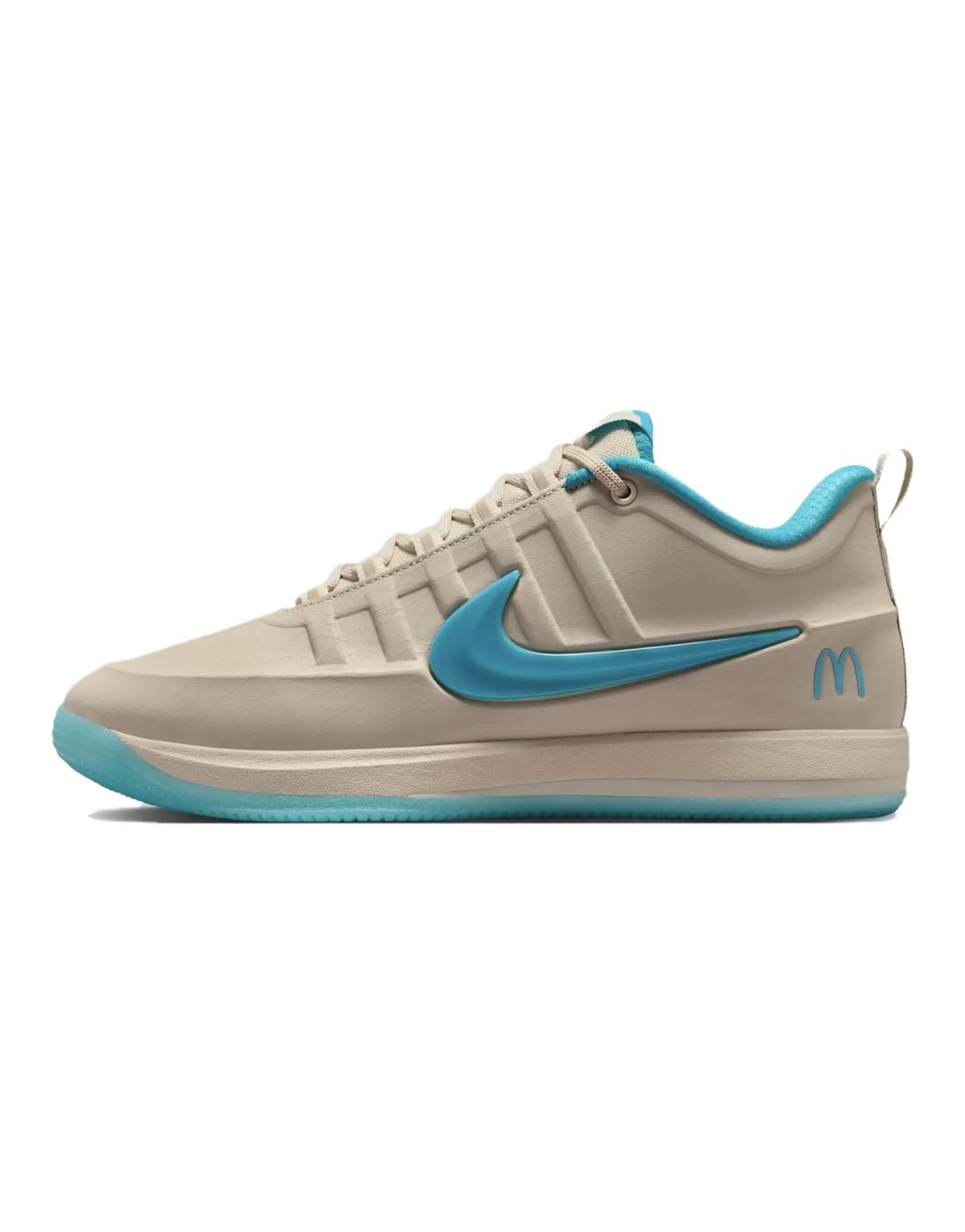 Nike x McDonald's Book 2 EP Comfortable Fit Durable Balanced Grip Basketball Shoes Men's Cream/Blue Domestic Version