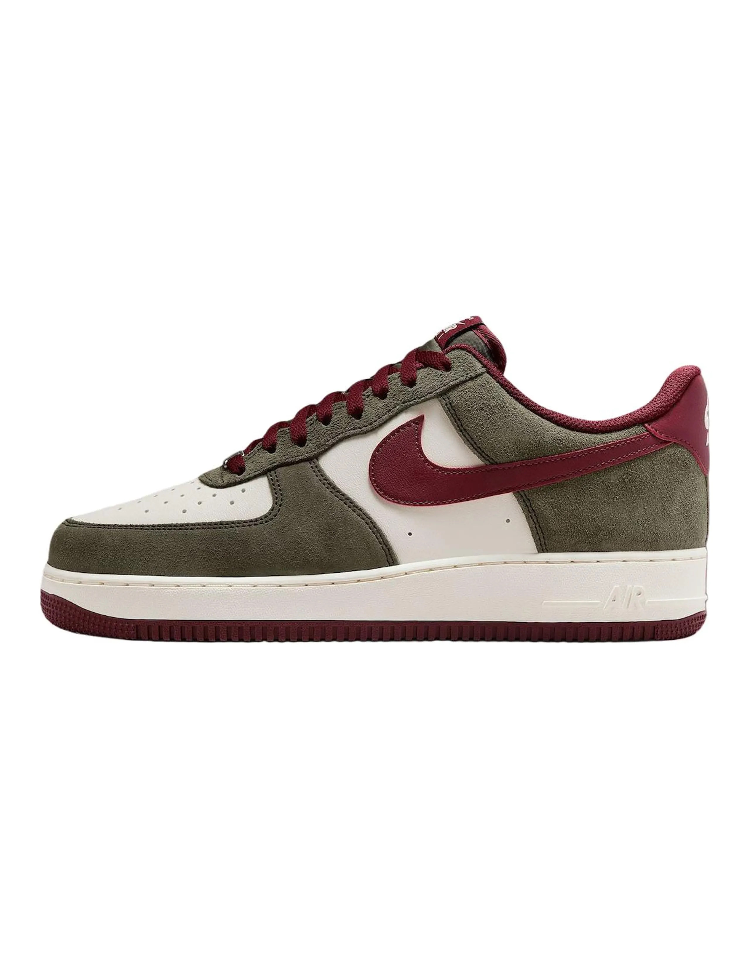 Nike Air Force 1 Low '07 LV8 Cargo Khaki Pale Ivory Dark Team Red