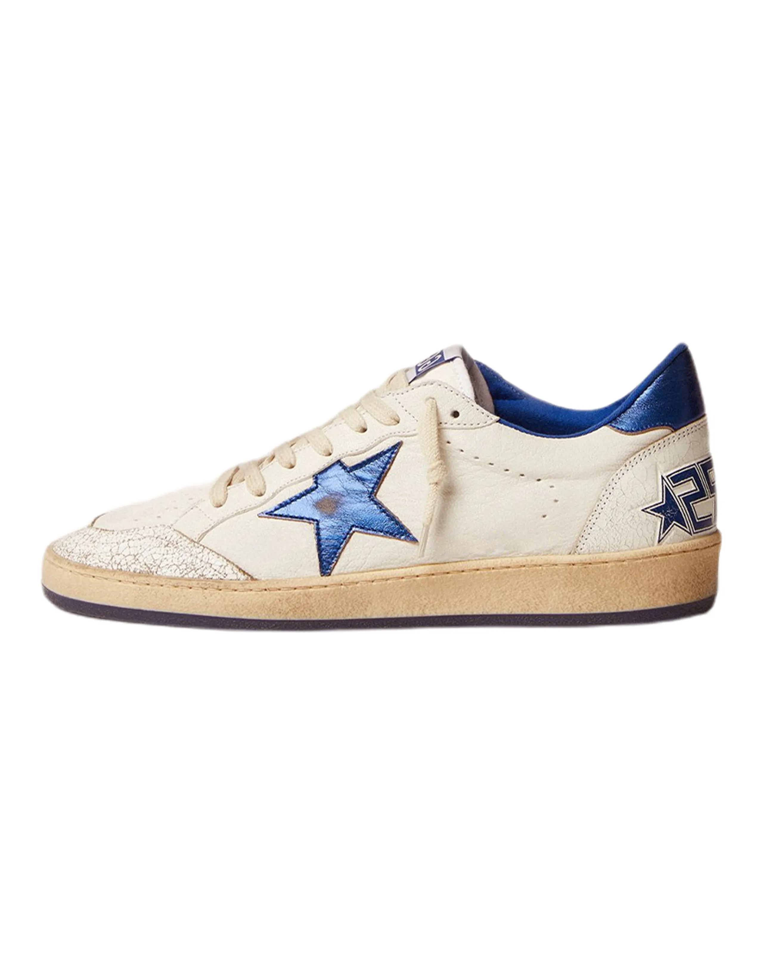 Golden Goose Ball Star Low White Bluette
