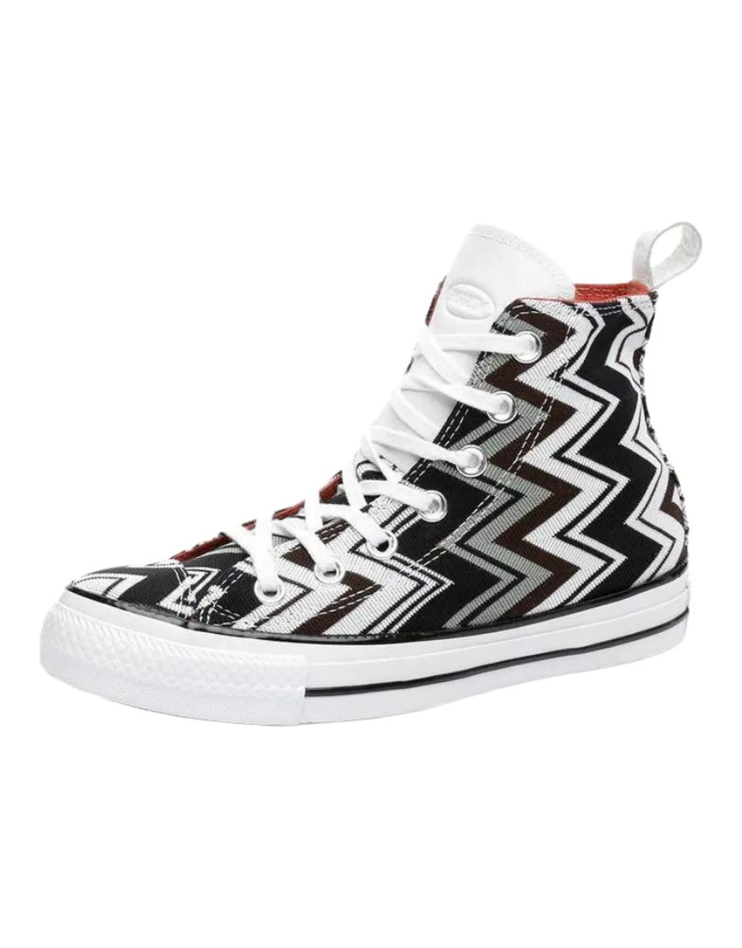 MISSONI x Converse Chuck Taylor All Star Versatile Comfortable Wear-Resistant High-Top Canvas Shoes Women's Black White Gray