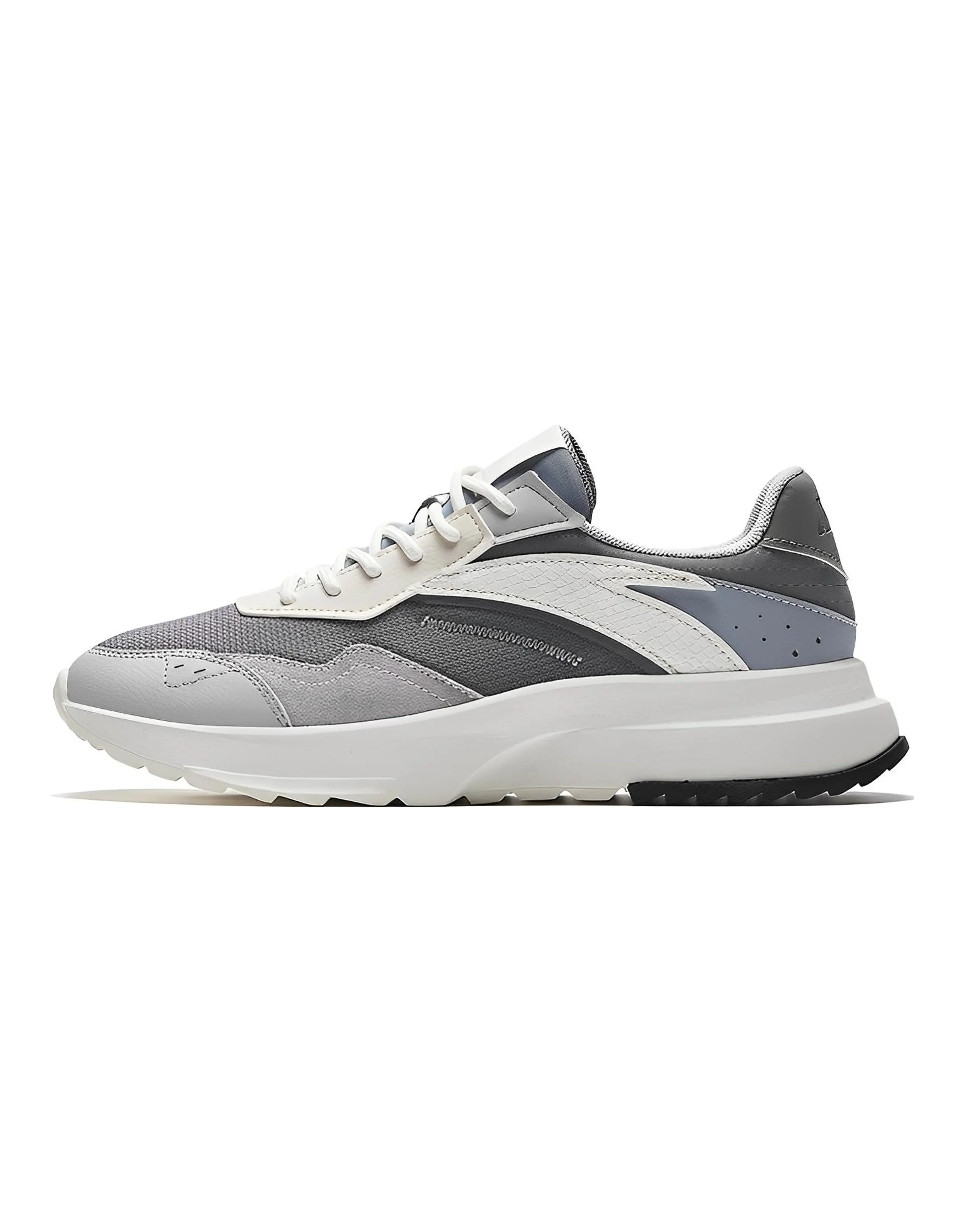 Anta Anti-Slip Wear-Resistant Low-Top Casual Shoes Men's Gray White