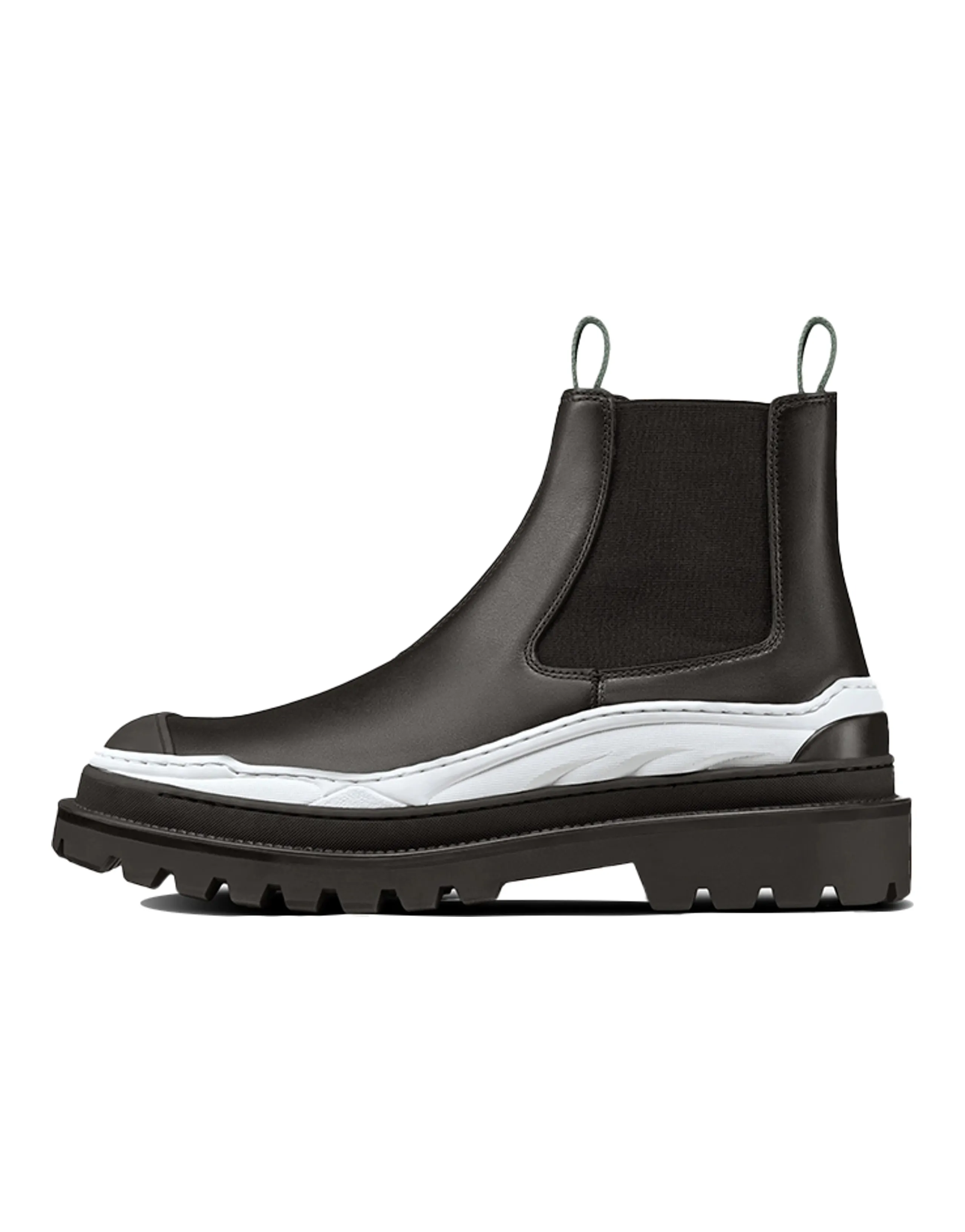 Sacai x DIOR Ankle Length Chelsea Boots Men's Black