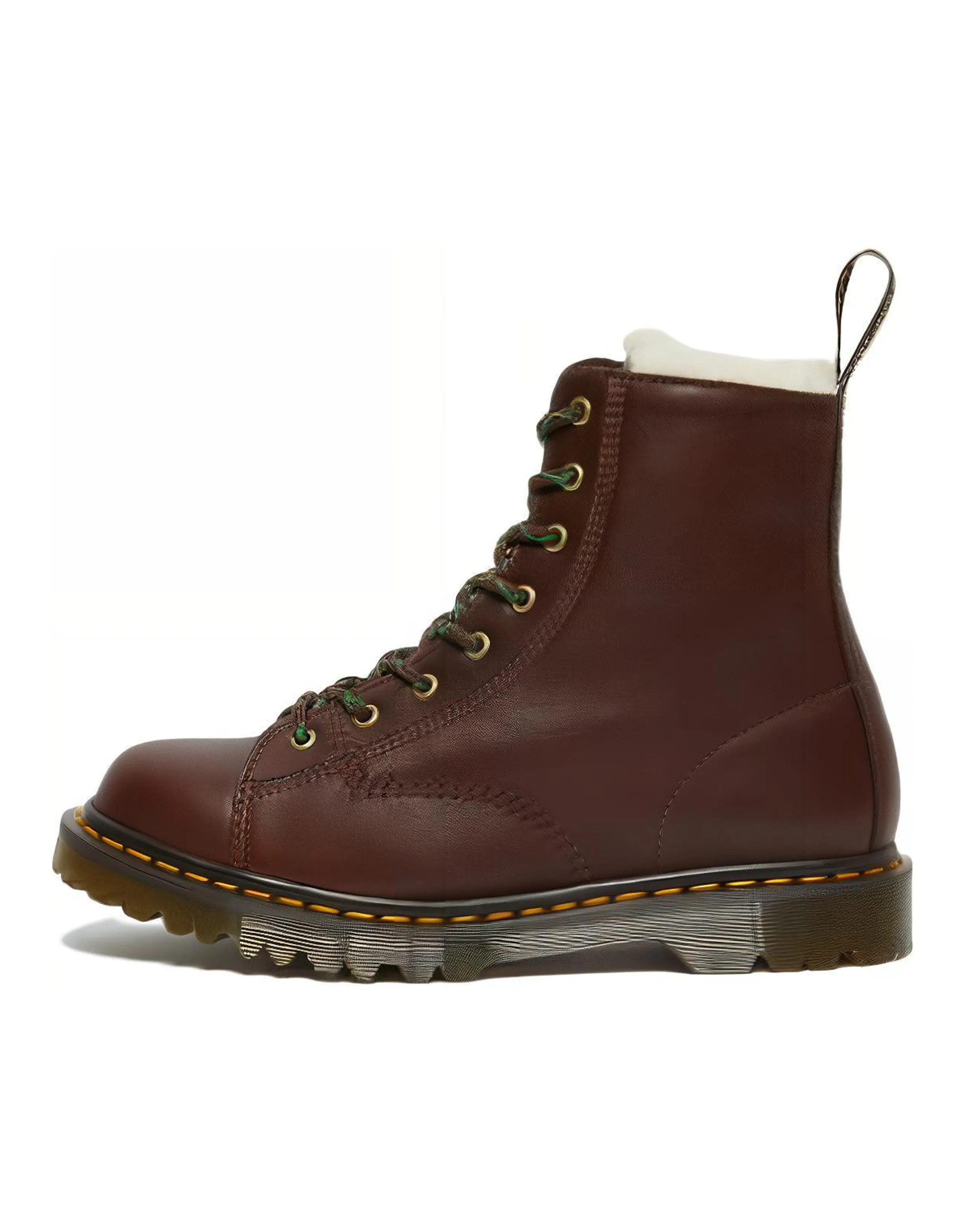 Dr.Martens Barton Shearling Lined Leather Ankle Boots 'Brown' Women's