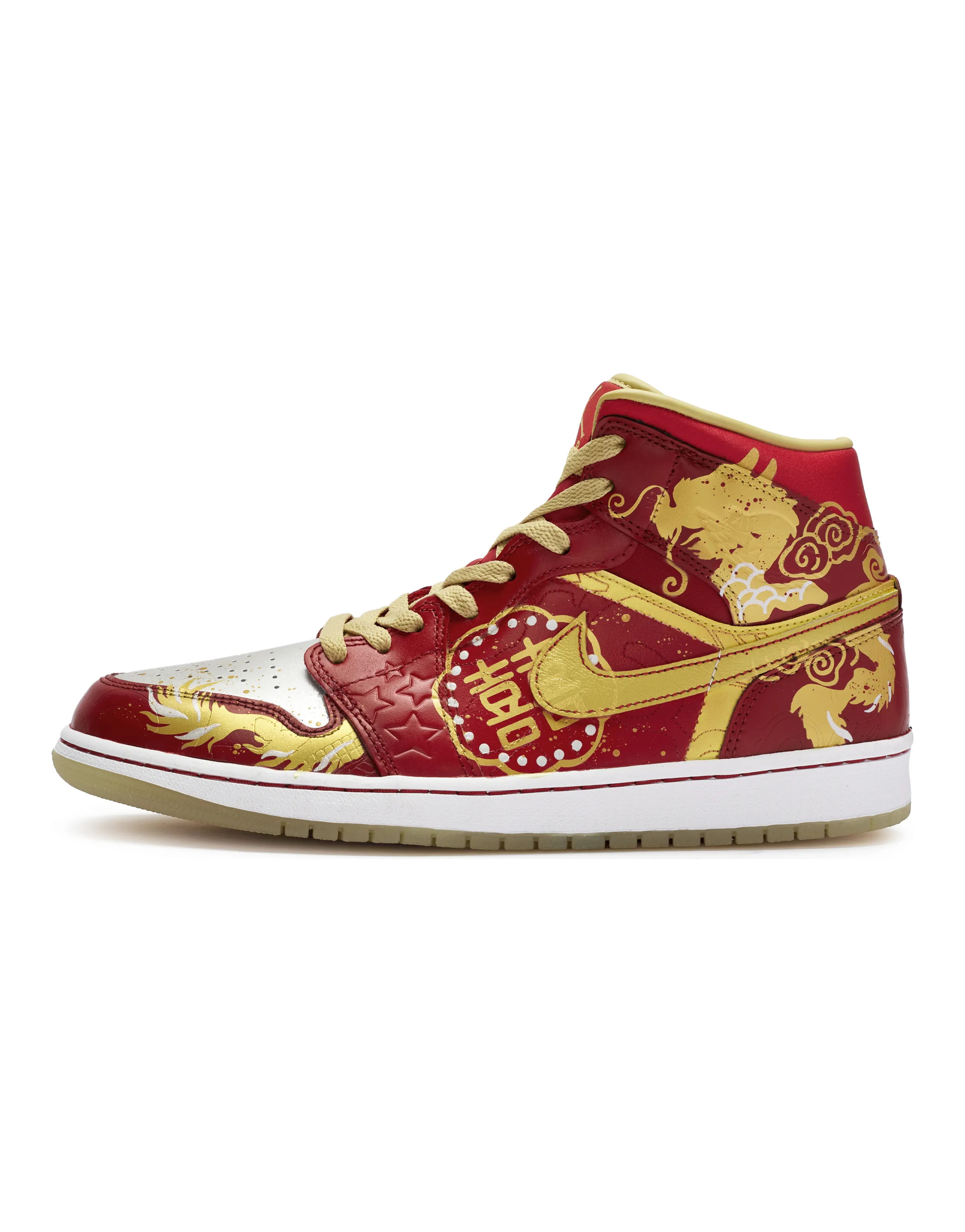 JORDAN Air JORDAN 1 Vintage Basketball Shoes Unisex High-Top Silver