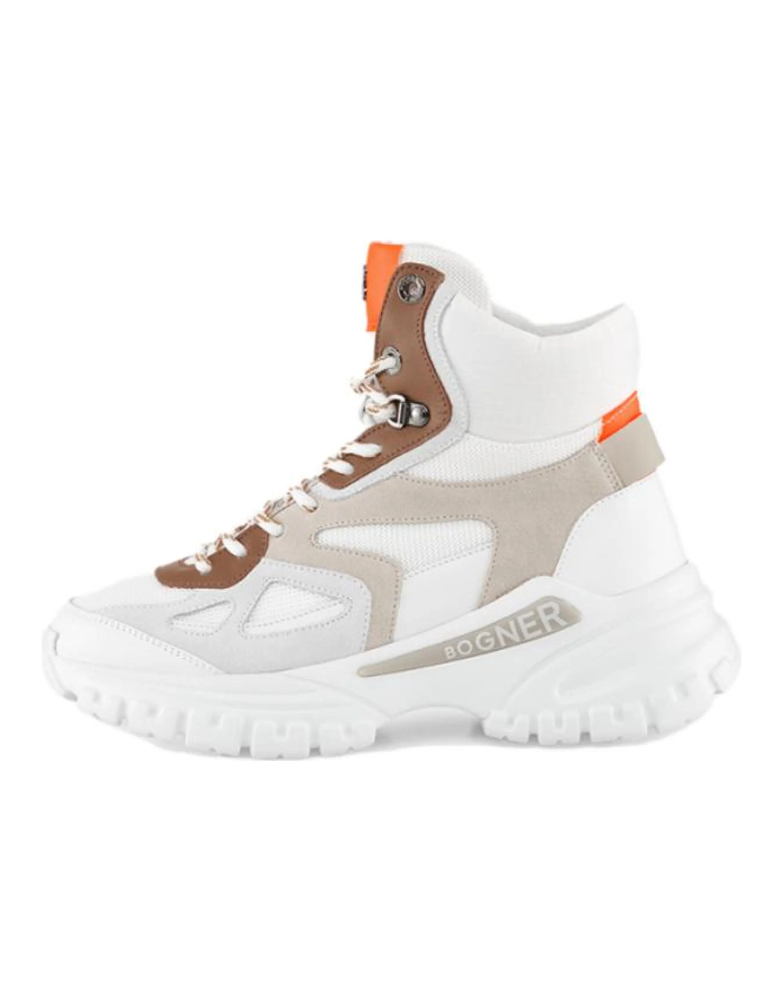 BOGNER High-Top Sports Casual Shoes Women's White Brown