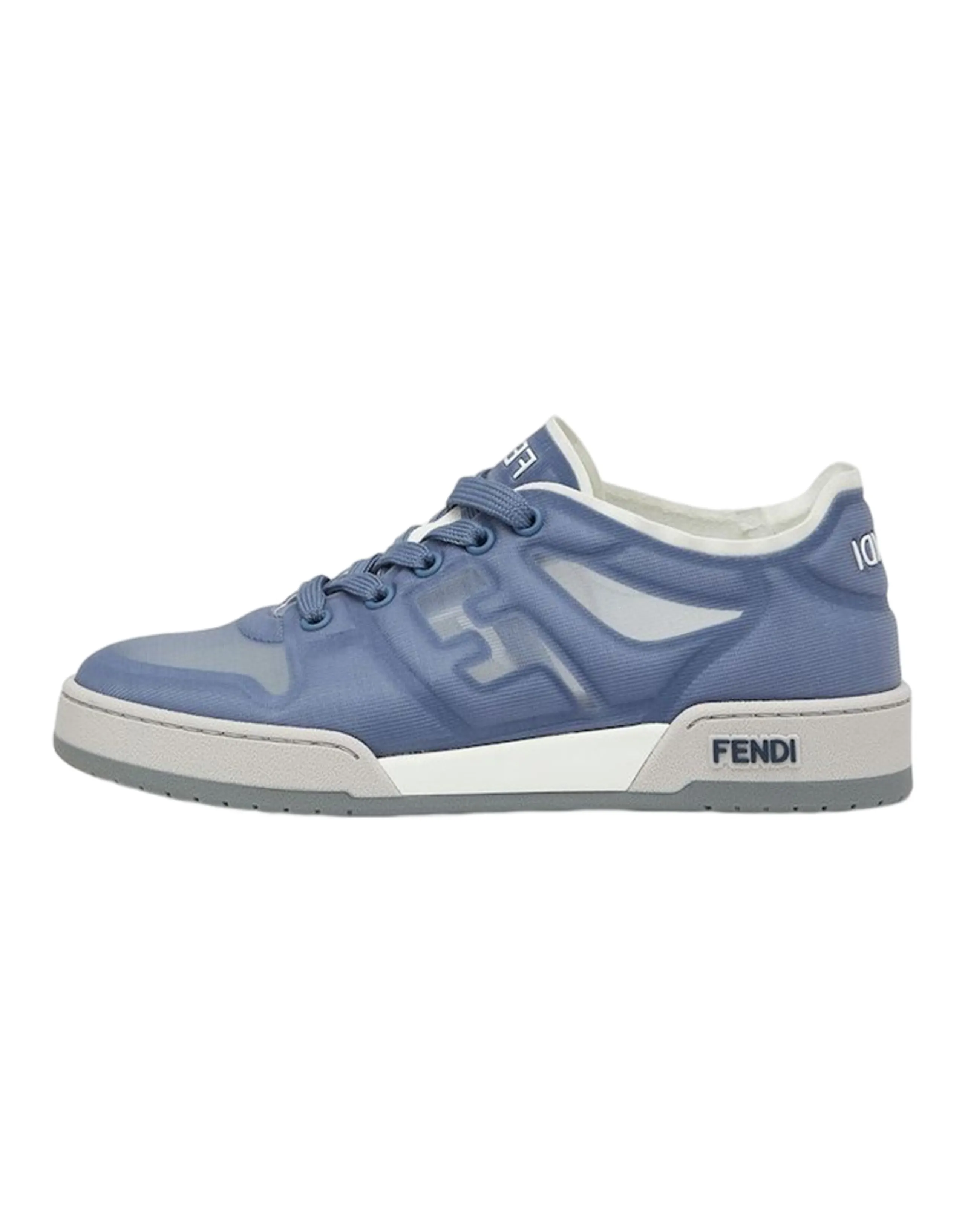 FENDI Match Mesh Lace-Up Low-Top Fashion Sneakers Women's Blue