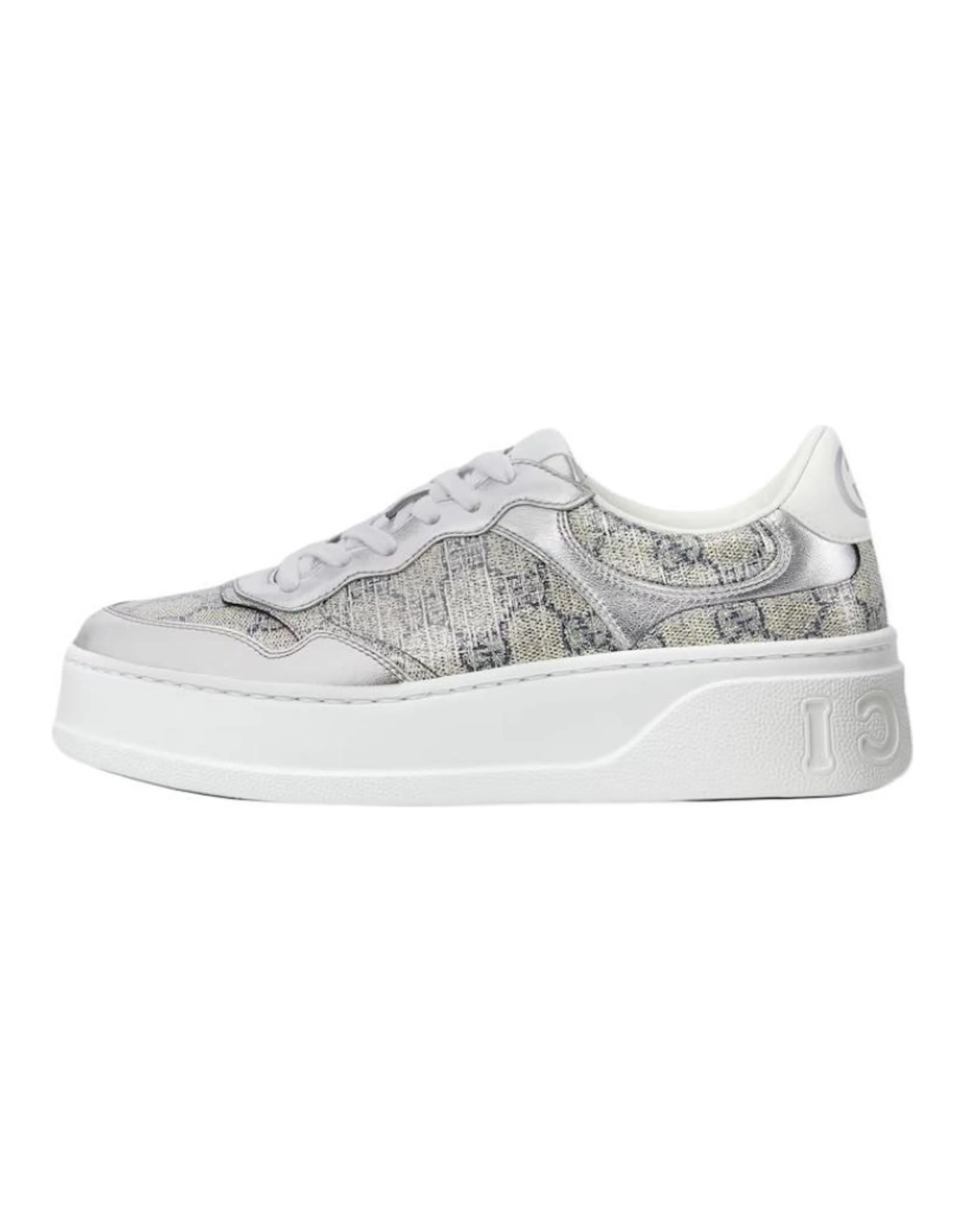 GUCCI GG Supreme Low-Top Skateboard Shoes Women's Silver