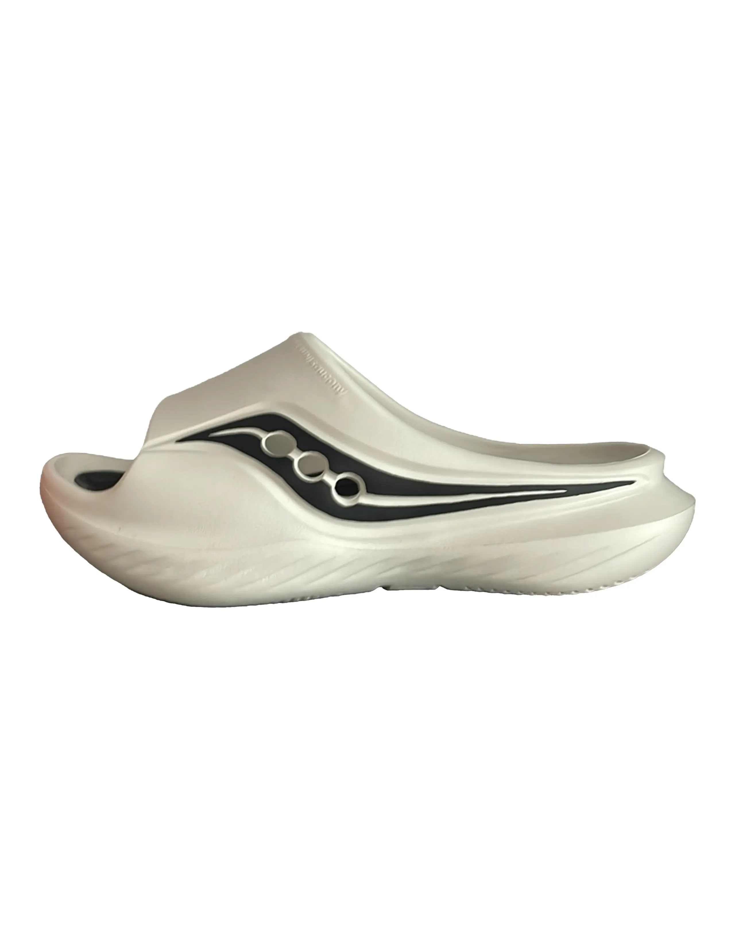 Saucony Cradle Versatile Comfort Slide Sandals Unisex White Black
