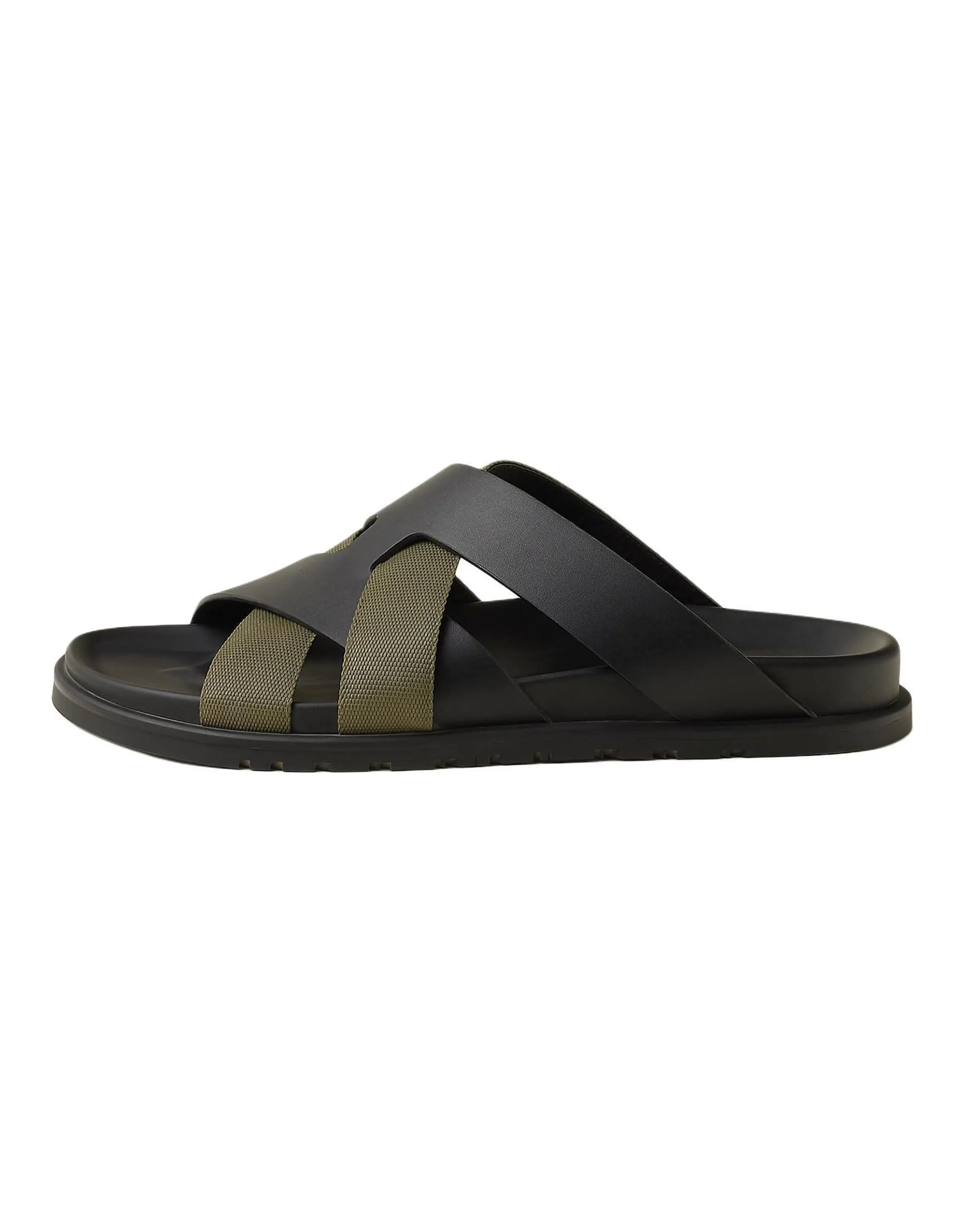 HERMES Slide Slippers Men Black